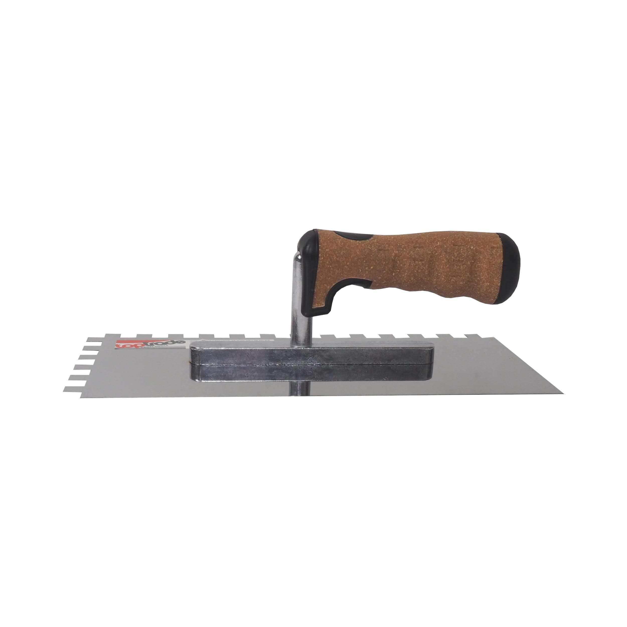 TOPTRADE hladítko nerezové, s EKO rukojetí, zub 10 mm, 270 x 130 mm, profi - náhled 3