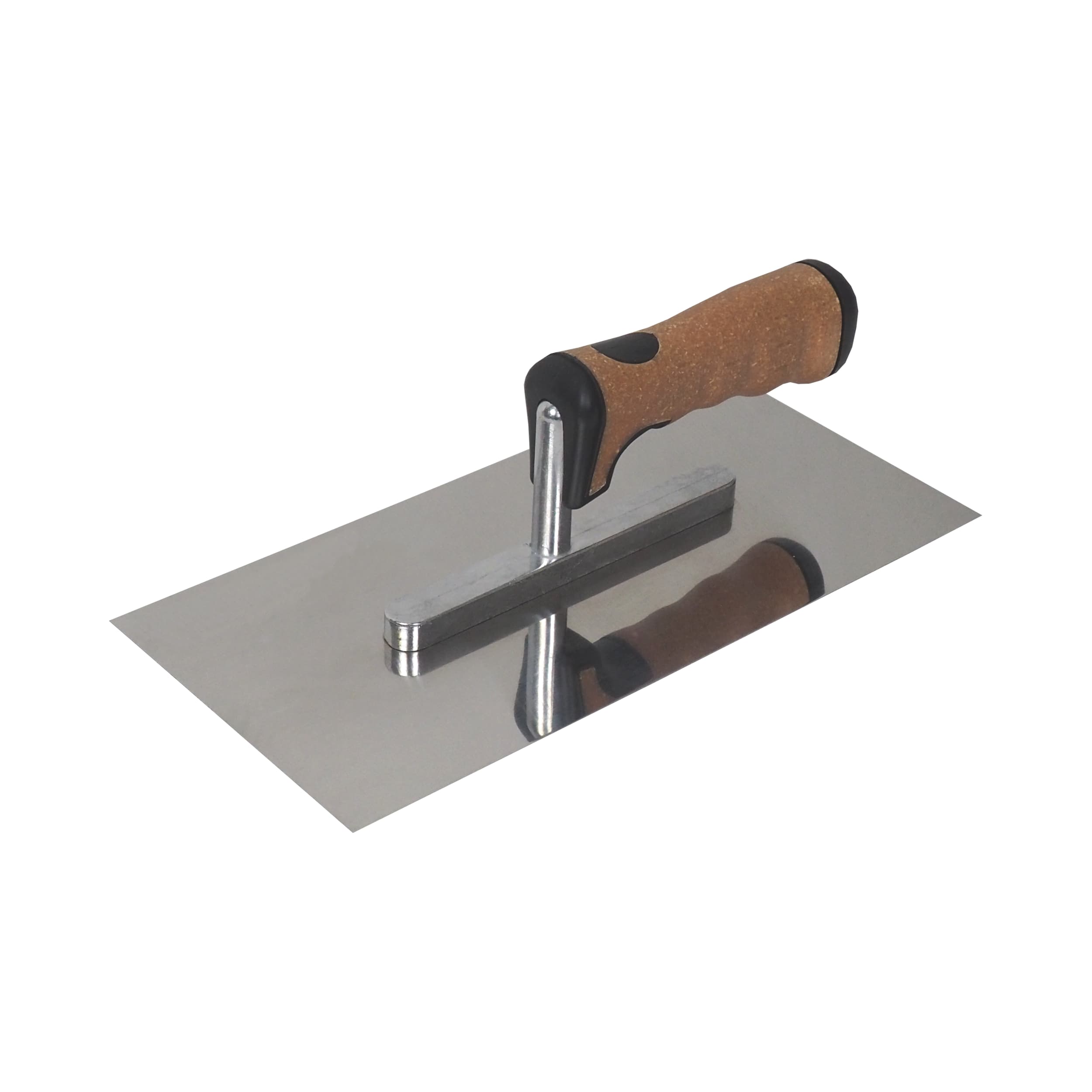 TOPTRADE hladítko nerezové, s EKO rukojetí, hladké, 270 x 130 mm, profi - náhled 1