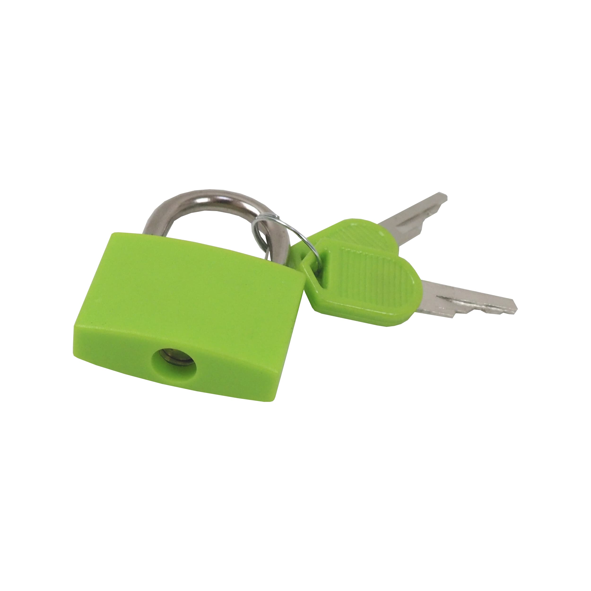 TOPTRADE visací zámek 30 mm zelený – mosazná vložka, 2 klíče - náhled 4
