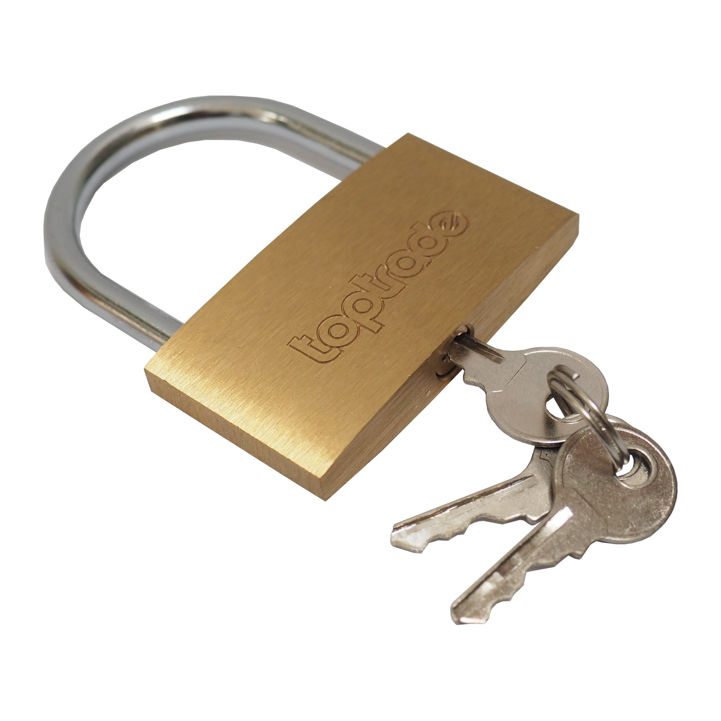 TOPTRADE visací zámek, mosaz, 38 mm