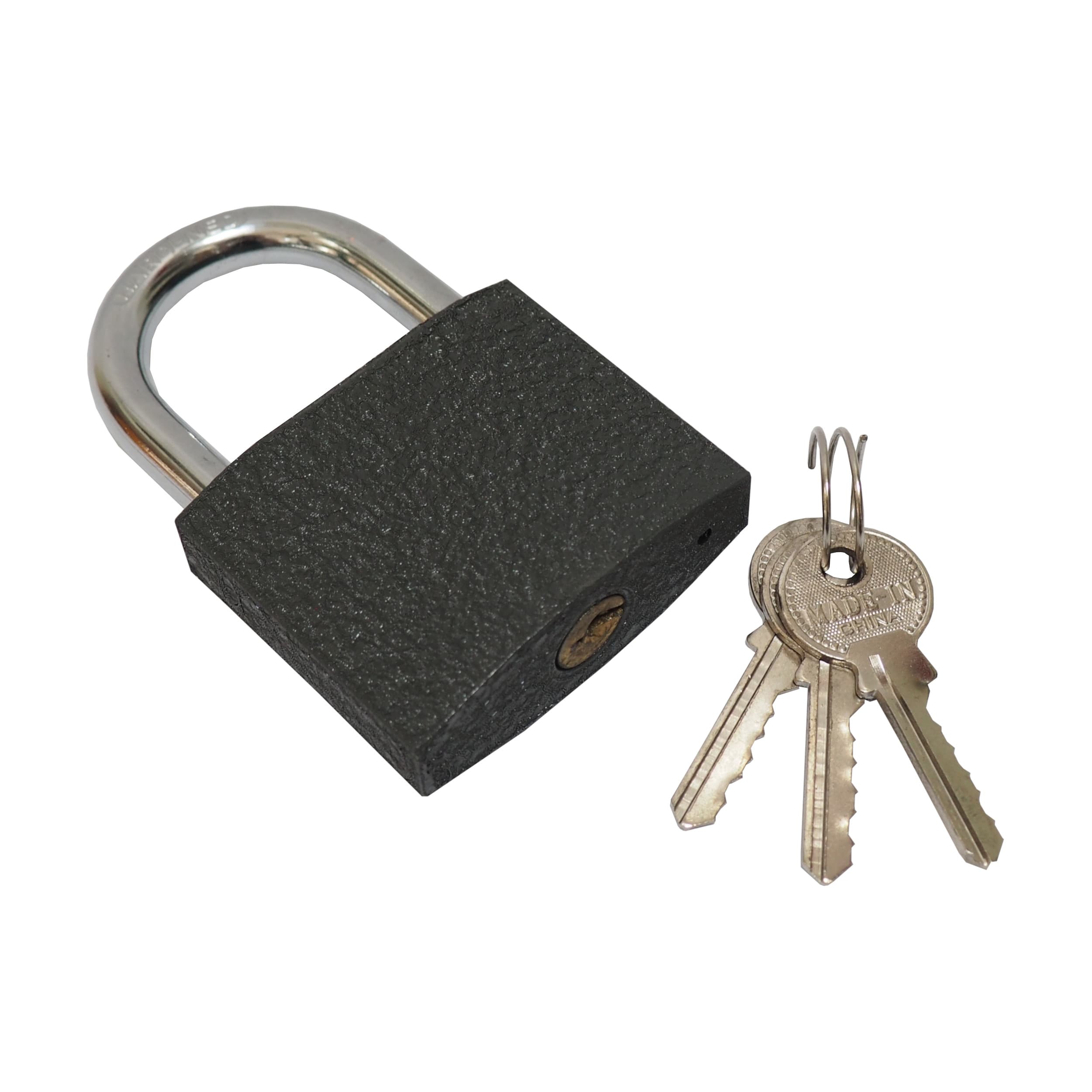 TOPTRADE visací zámek 63 mm, černý