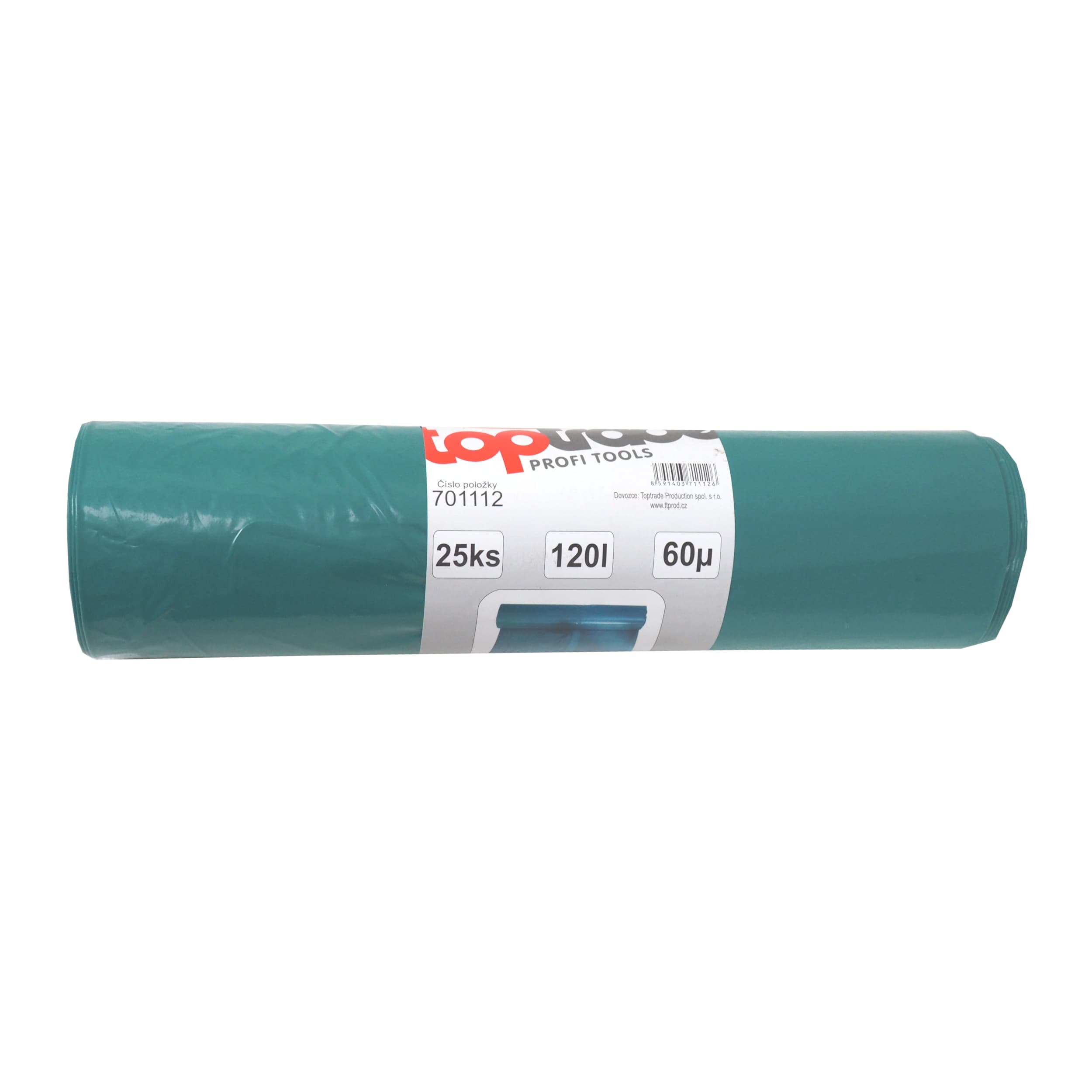 TOPTRADE pytle na odpad 120 l, modré, 25 ks - náhled 3
