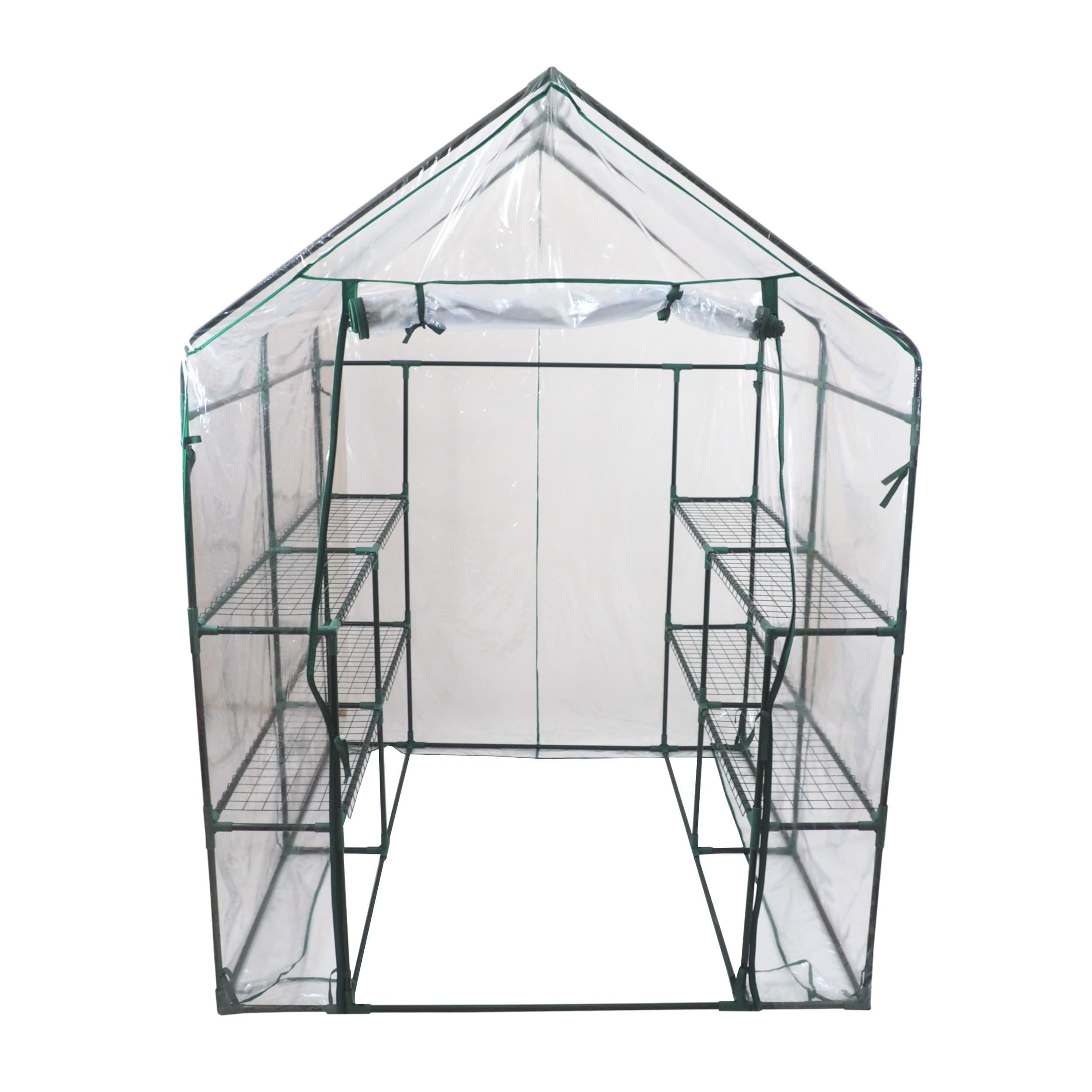 TOPTRADE zahradní fóliovník PVC, průhledný, 143×143×195 cm - náhled 2