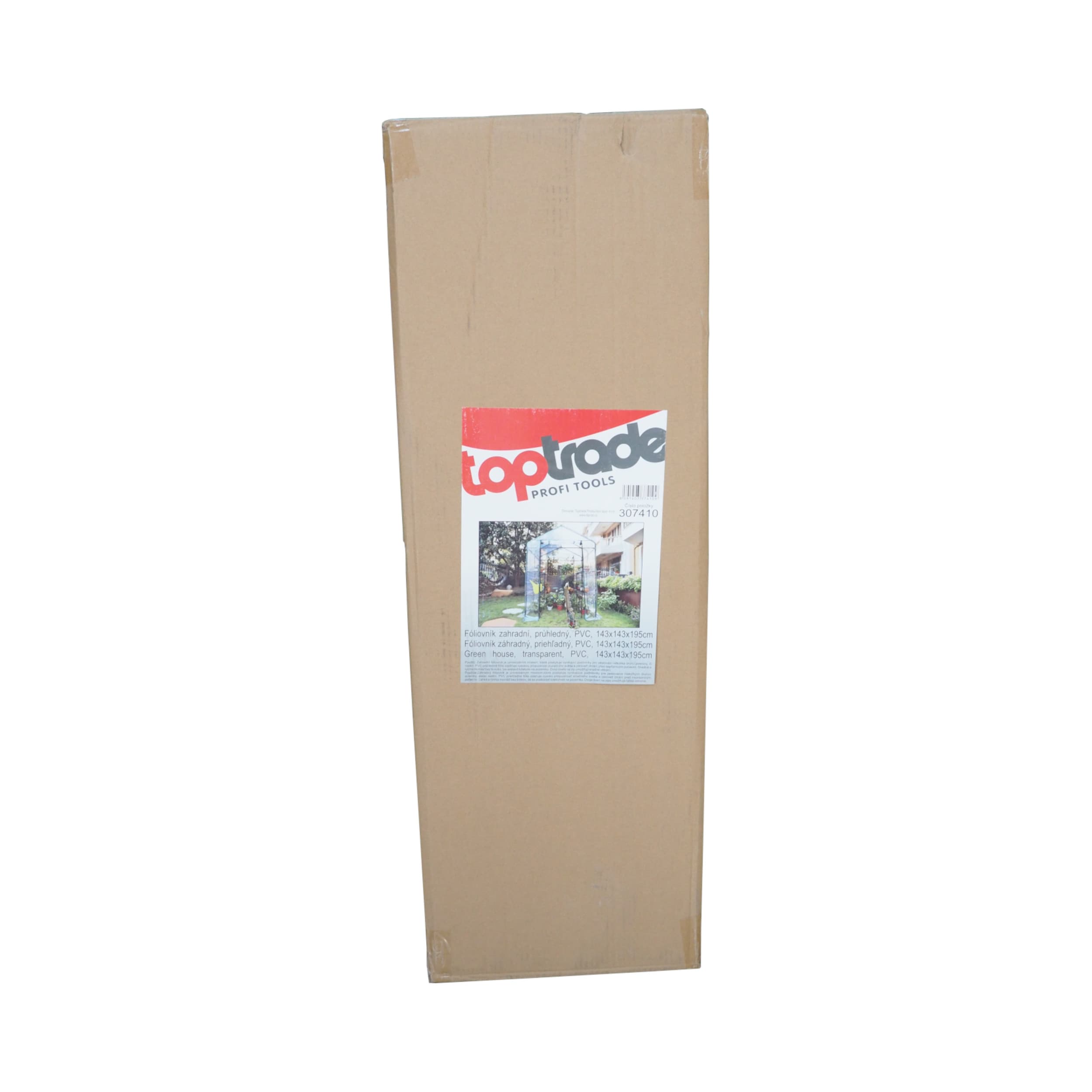 TOPTRADE zahradní fóliovník PVC, průhledný, 143×143×195 cm - náhled 3