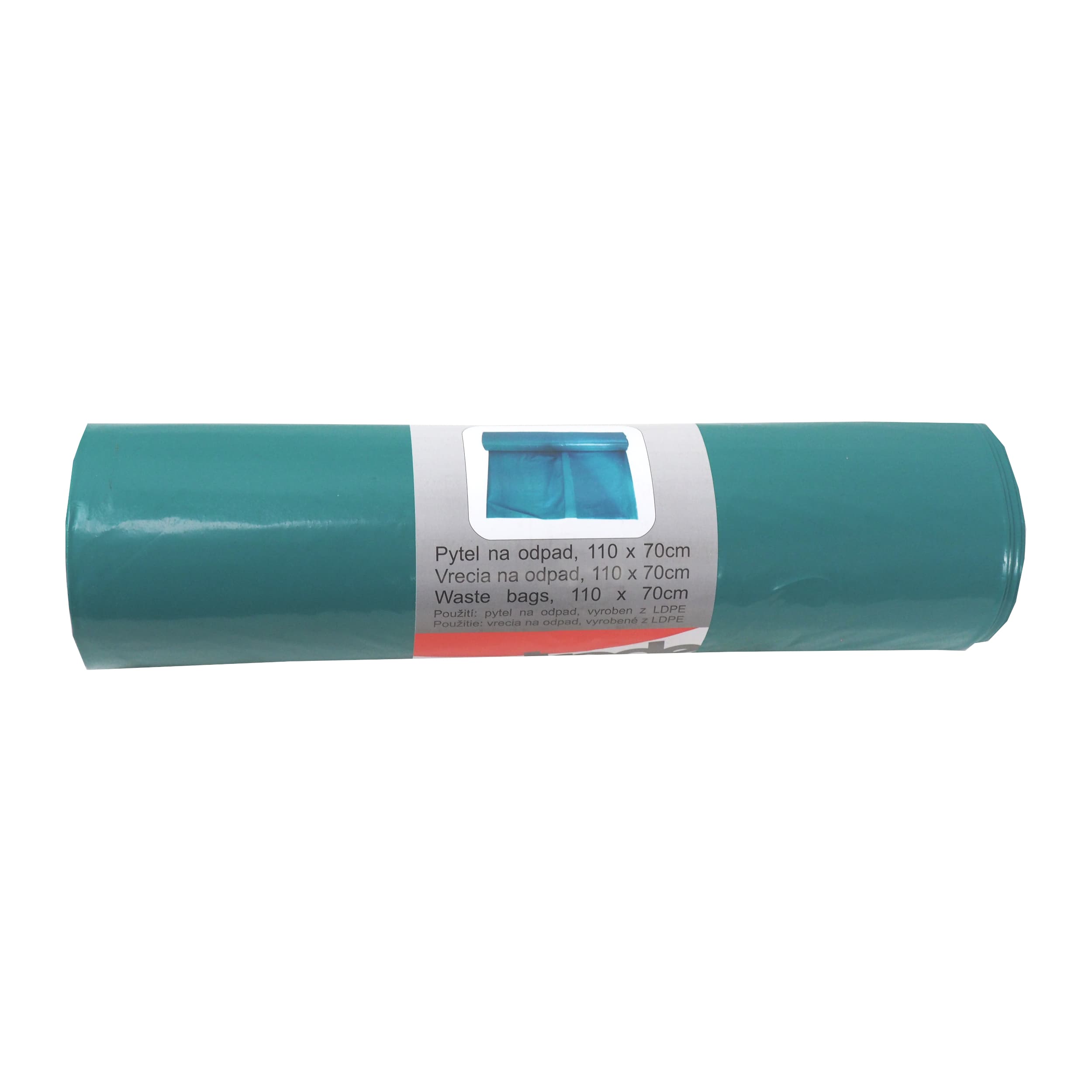 TOPTRADE pytle na odpad 120 l, 80 µm, modré – 25 ks (LDPE) - náhled 2