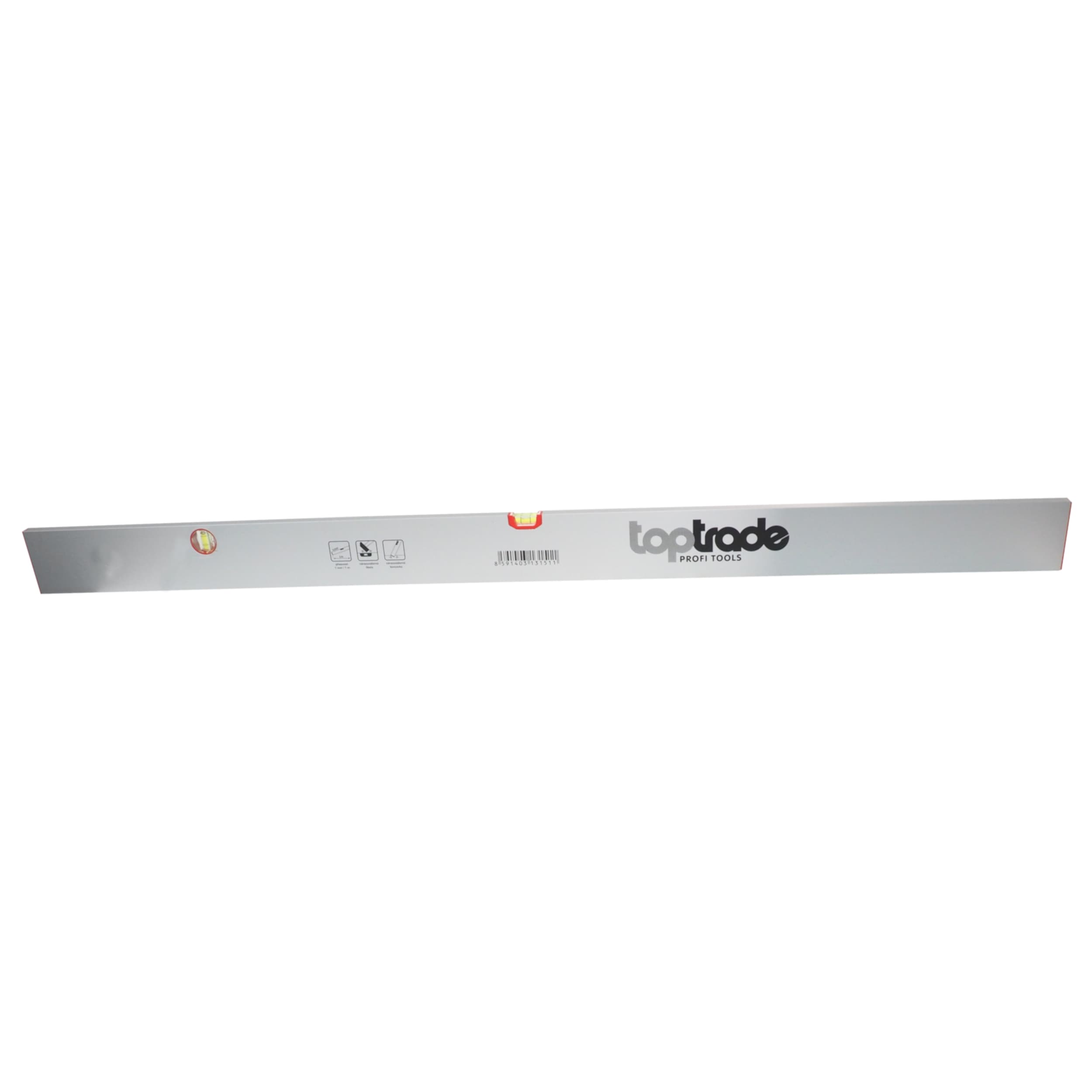 TOPTRADE srovnávací lať 2500 mm, 2 libely (hliníková) - náhled 2
