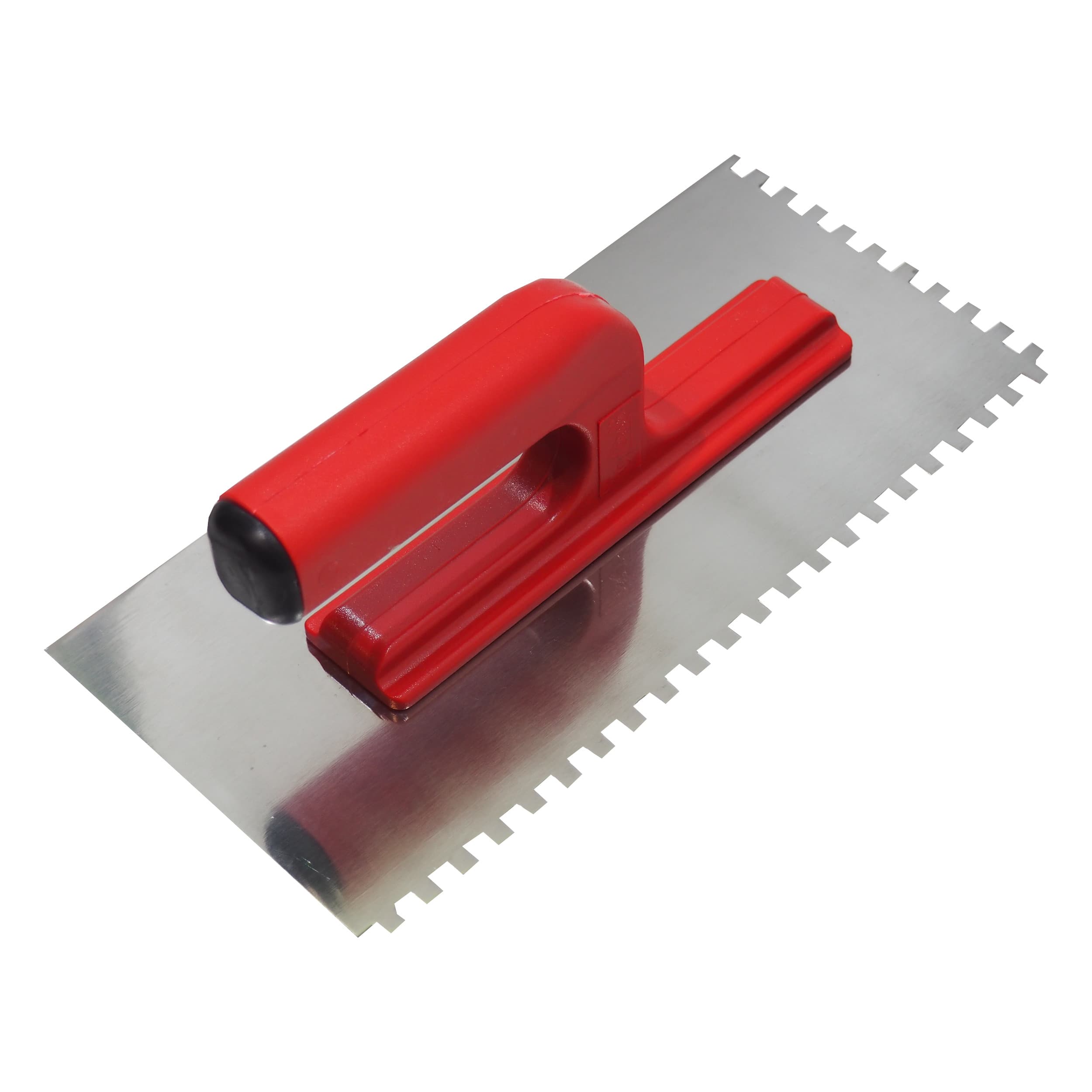 TOPTRADE nerezové hladítko 270×130 mm, zub 10 mm (otevřená rukojeť)