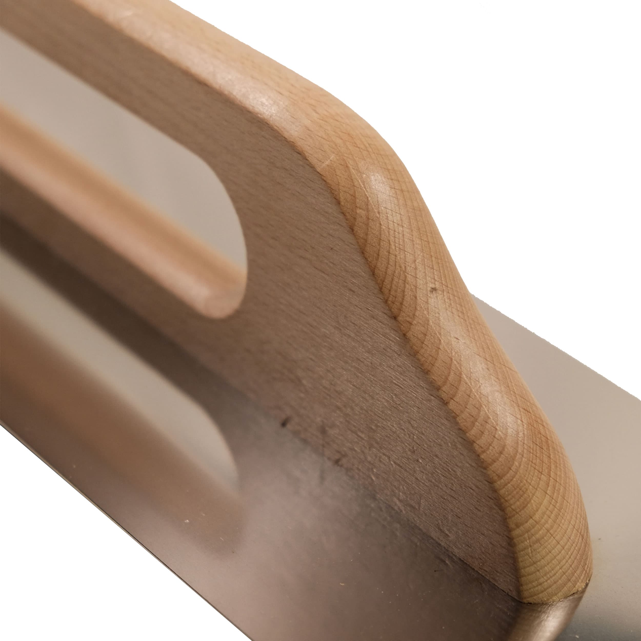 TOPTRADE nerezové hladítko, hladké 500 × 130 mm, dřevěná rukojeť - náhled 3