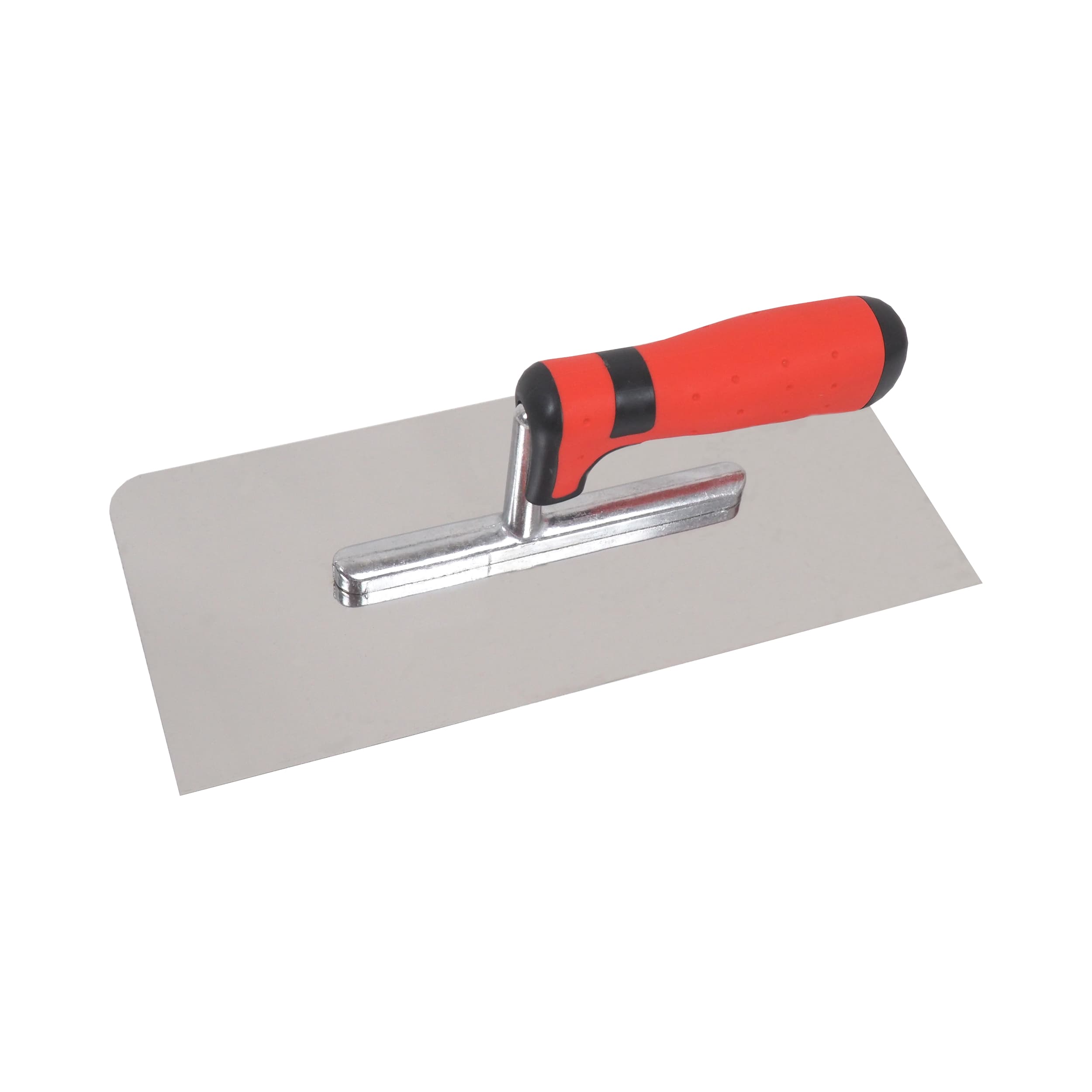 TOPTRADE nerezové hladítko, hladké, 2 oblé rohy, 280 × 130 mm