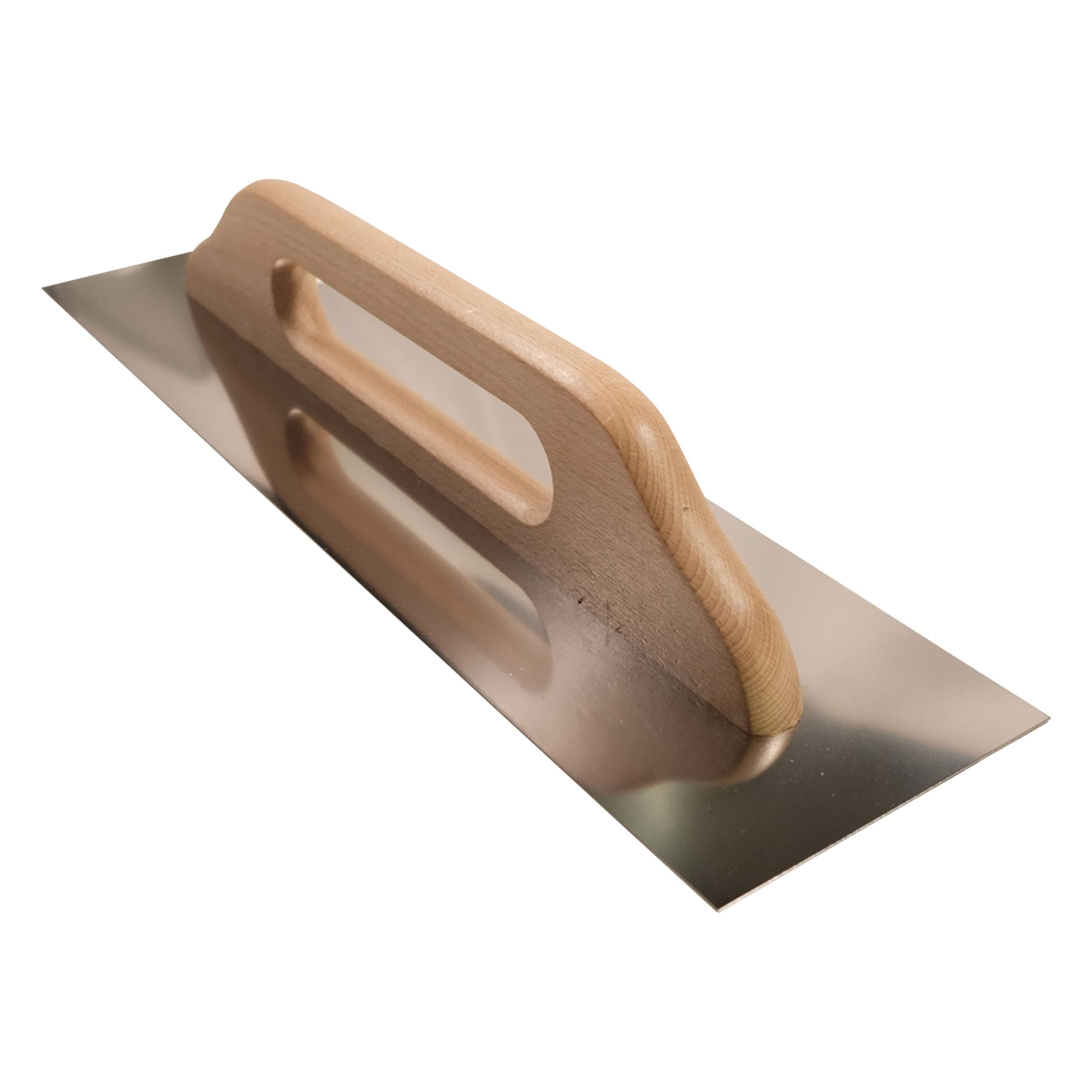 TOPTRADE hladítko nerezové hladké 580 × 130 mm, dřevěná rukojeť