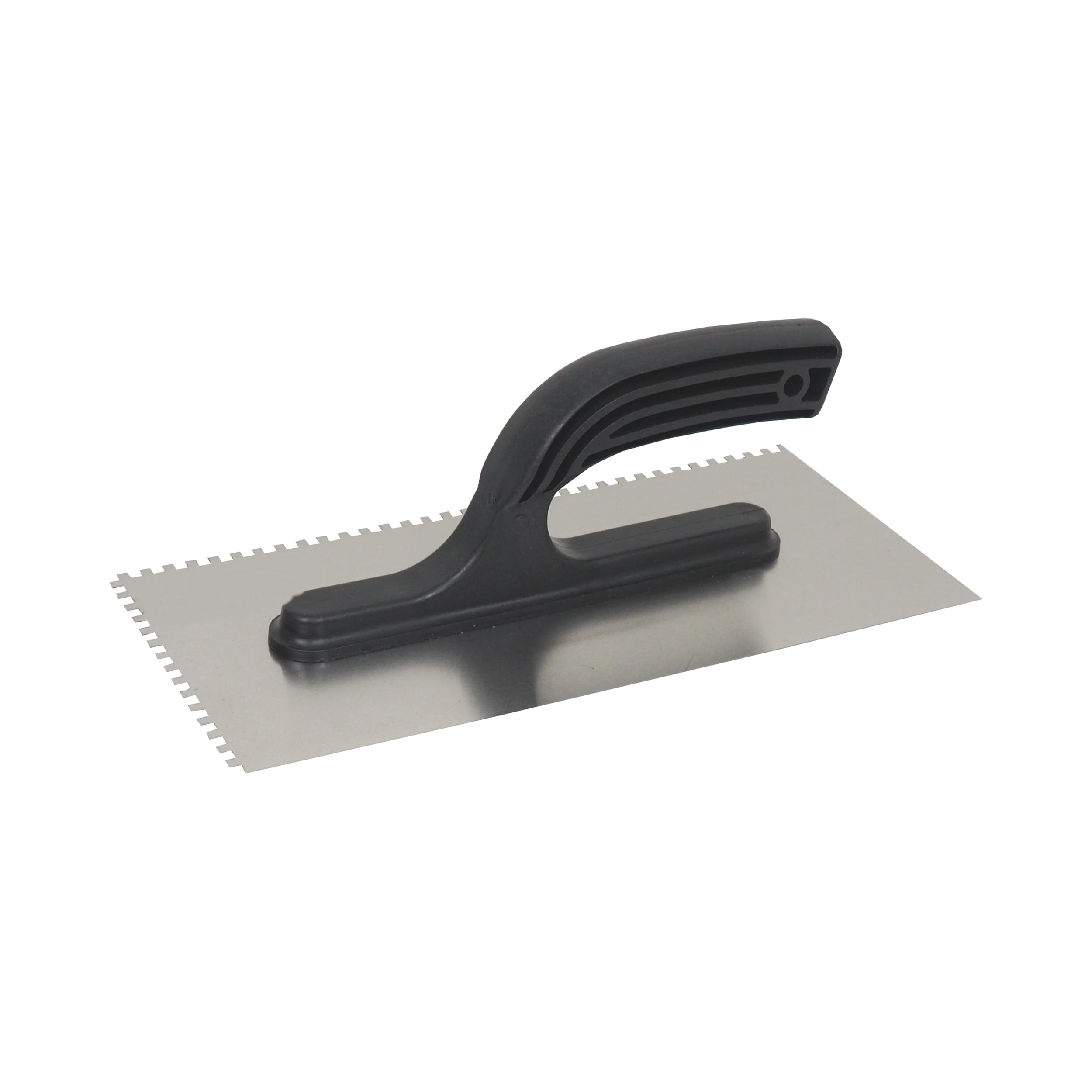 TOPTRADE hladítko nerezové, zub 4 mm, 270×130 mm
