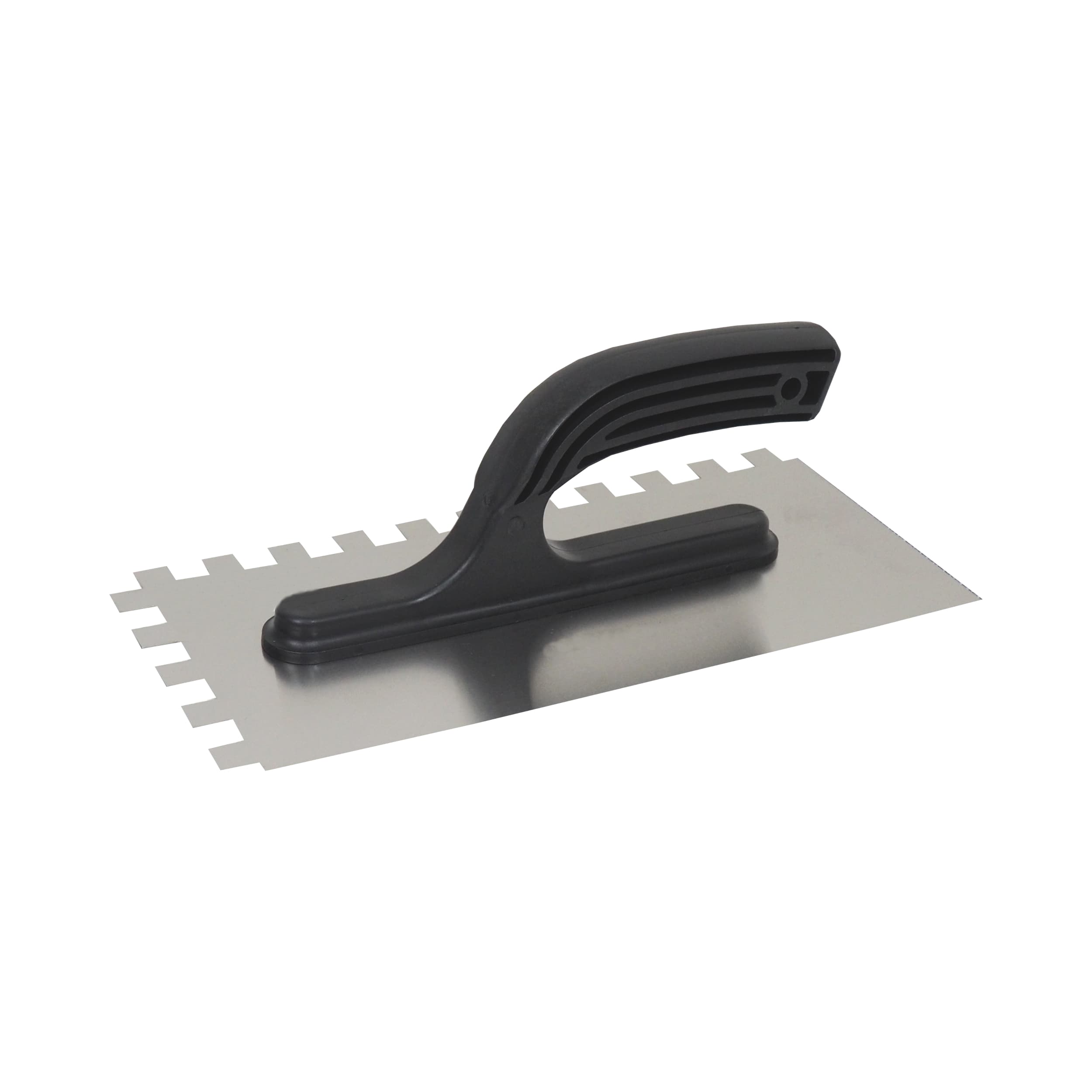 TOPTRADE hladítko nerezové 270×130 mm, zub 12 mm, plastová rukojeť