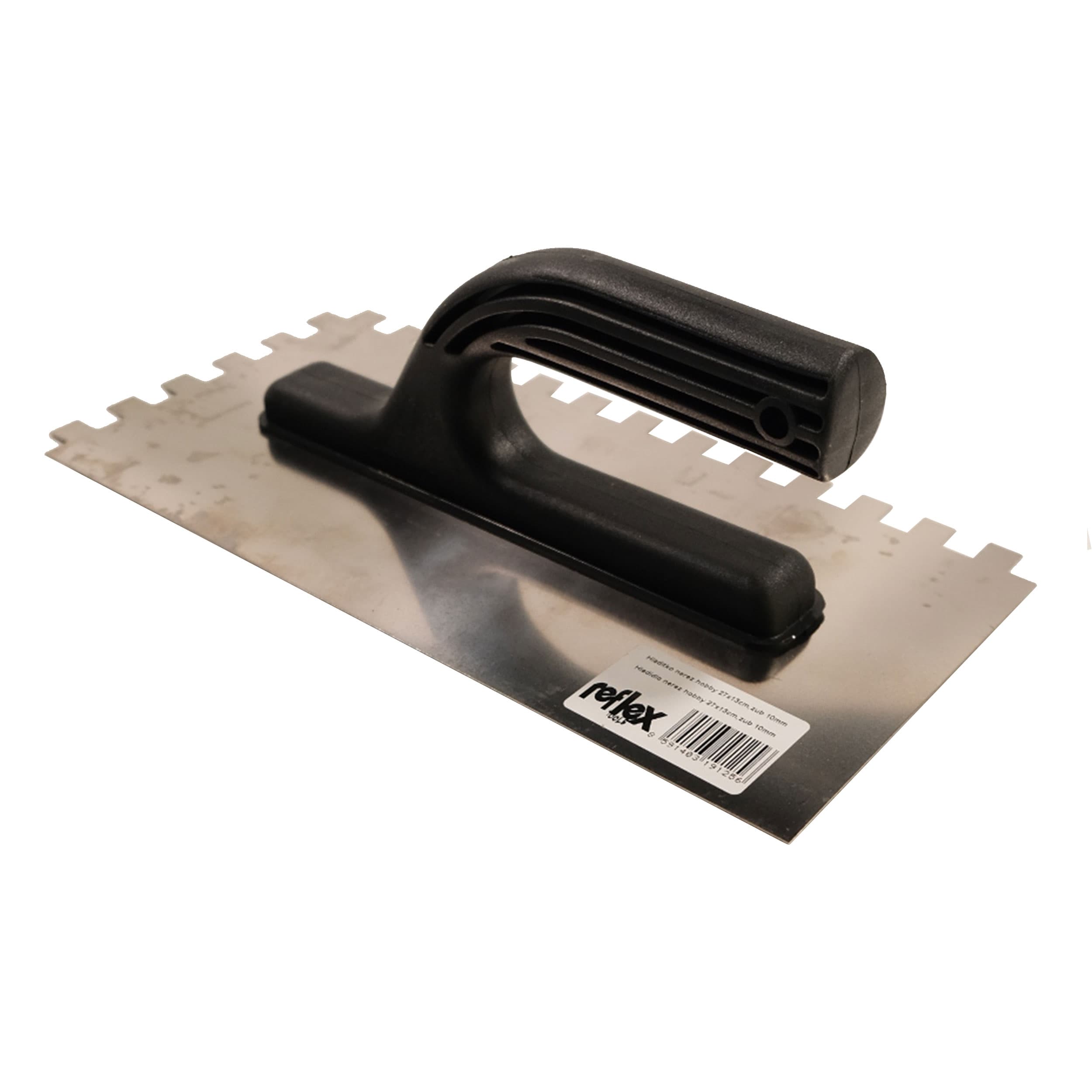 TOPTRADE hladítko nerezové 270×130 mm, zub 12 mm, plastová rukojeť - náhled 2