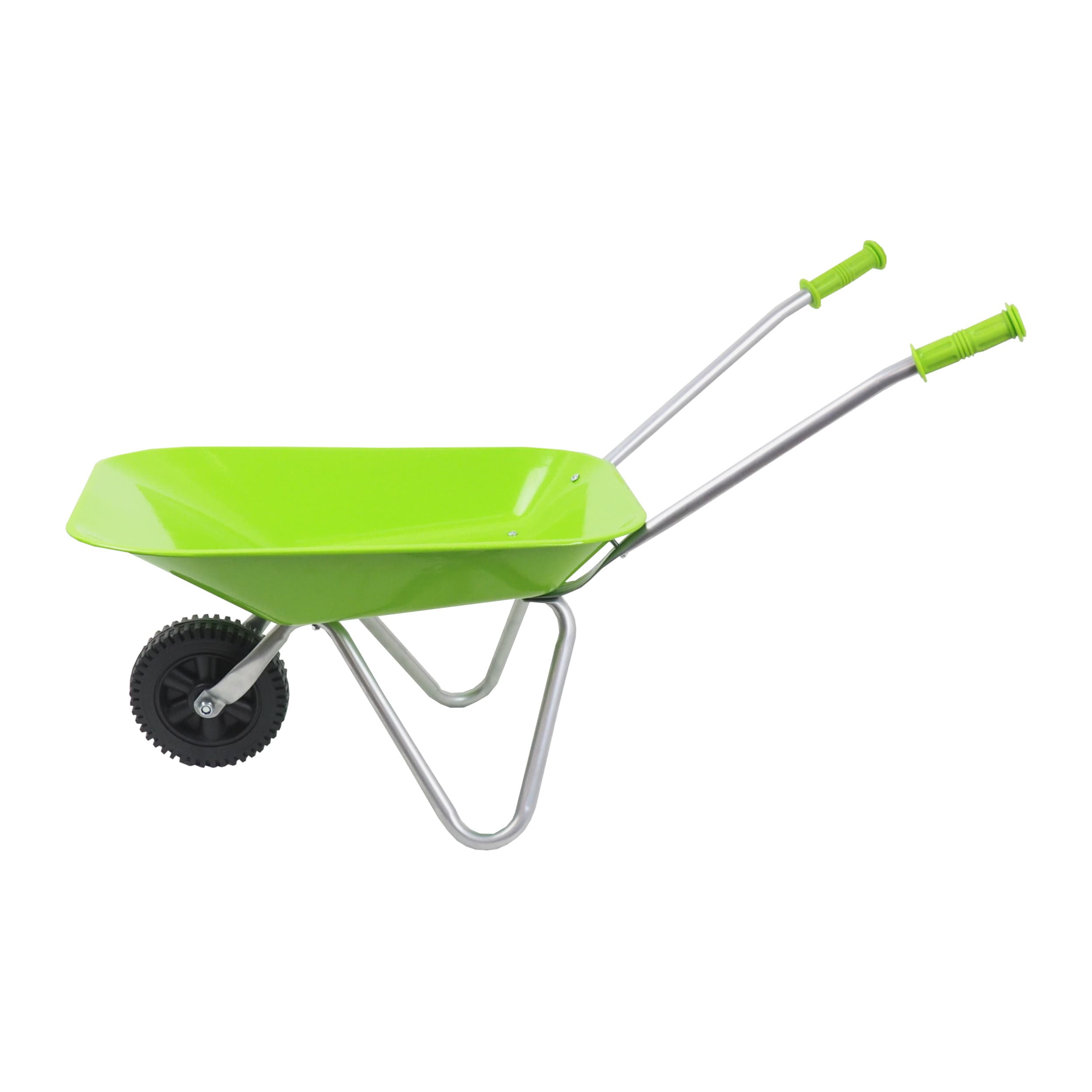 TOPTRADE dětské zahradní kolečko, kovové, zelené, nosnost 5 kg - náhled 5