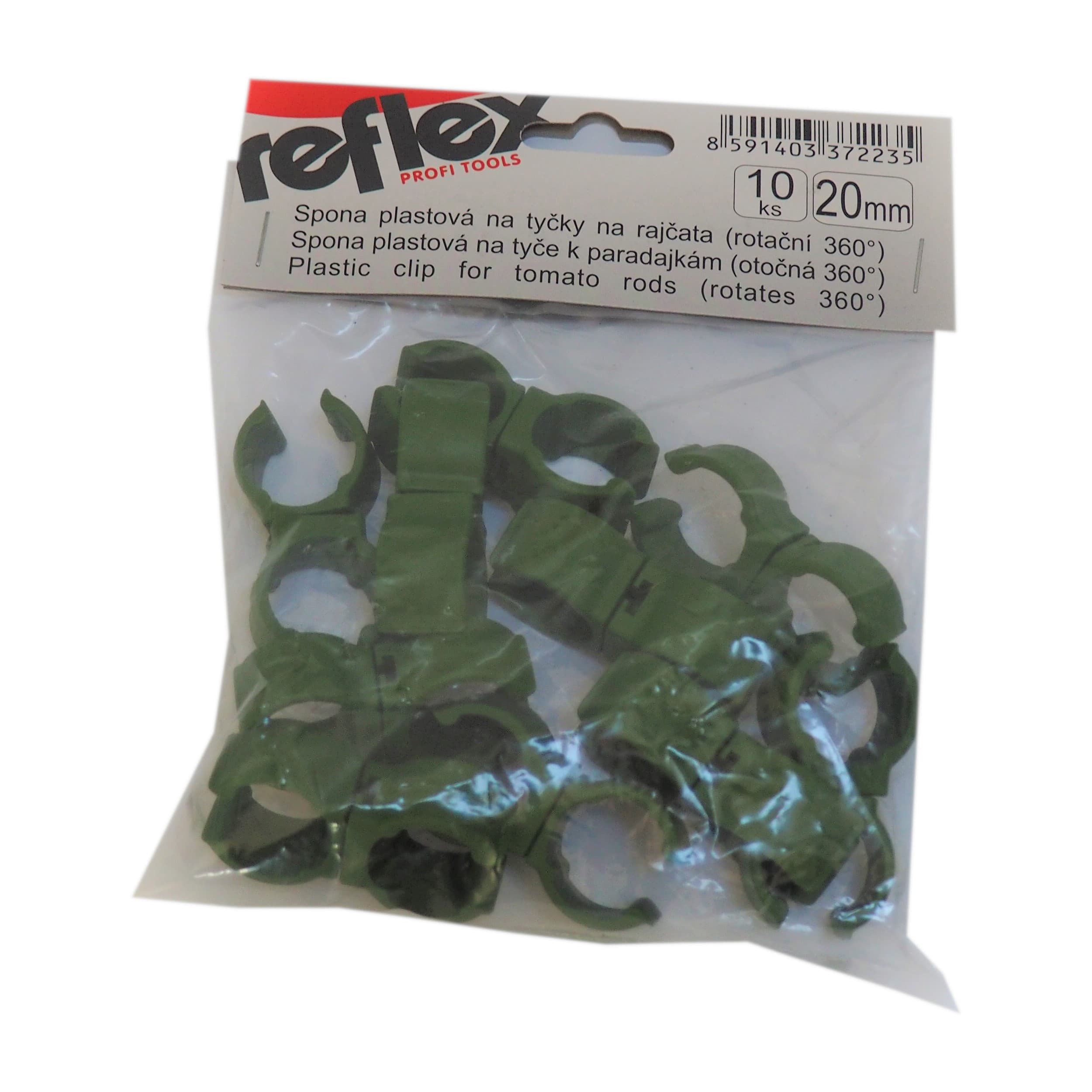 TOPTRADE kloubová spona na zahradní tyče Ø 20 mm – plast, 10 ks - náhled 2