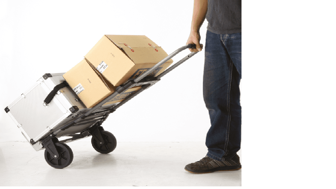 TOPTRADE skládací rudl 150 kg, teleskopická rukojeť, hliníková plocha - náhled 3