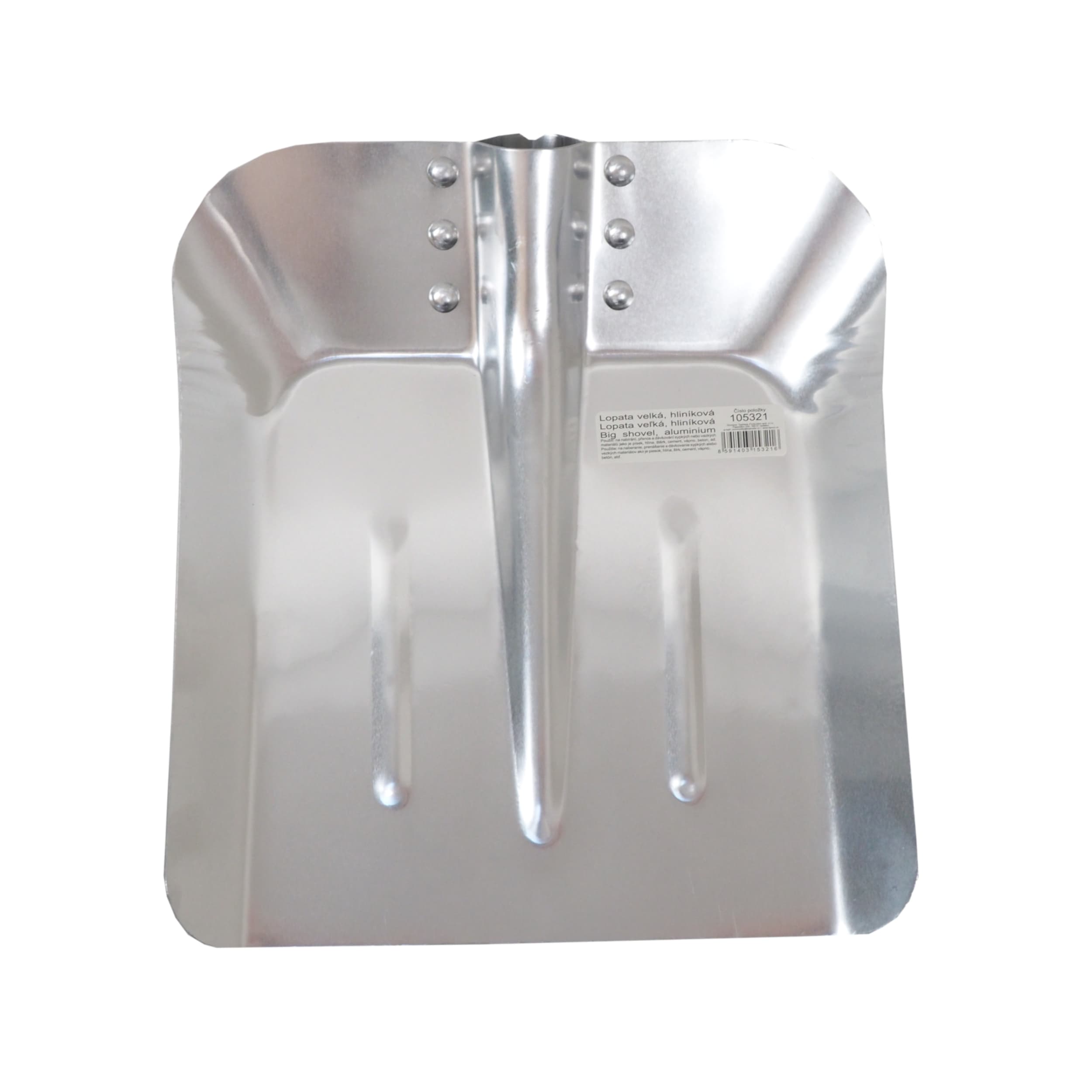 TOPTRADE hliníková lopata velká 340 × 350 mm - náhled 2