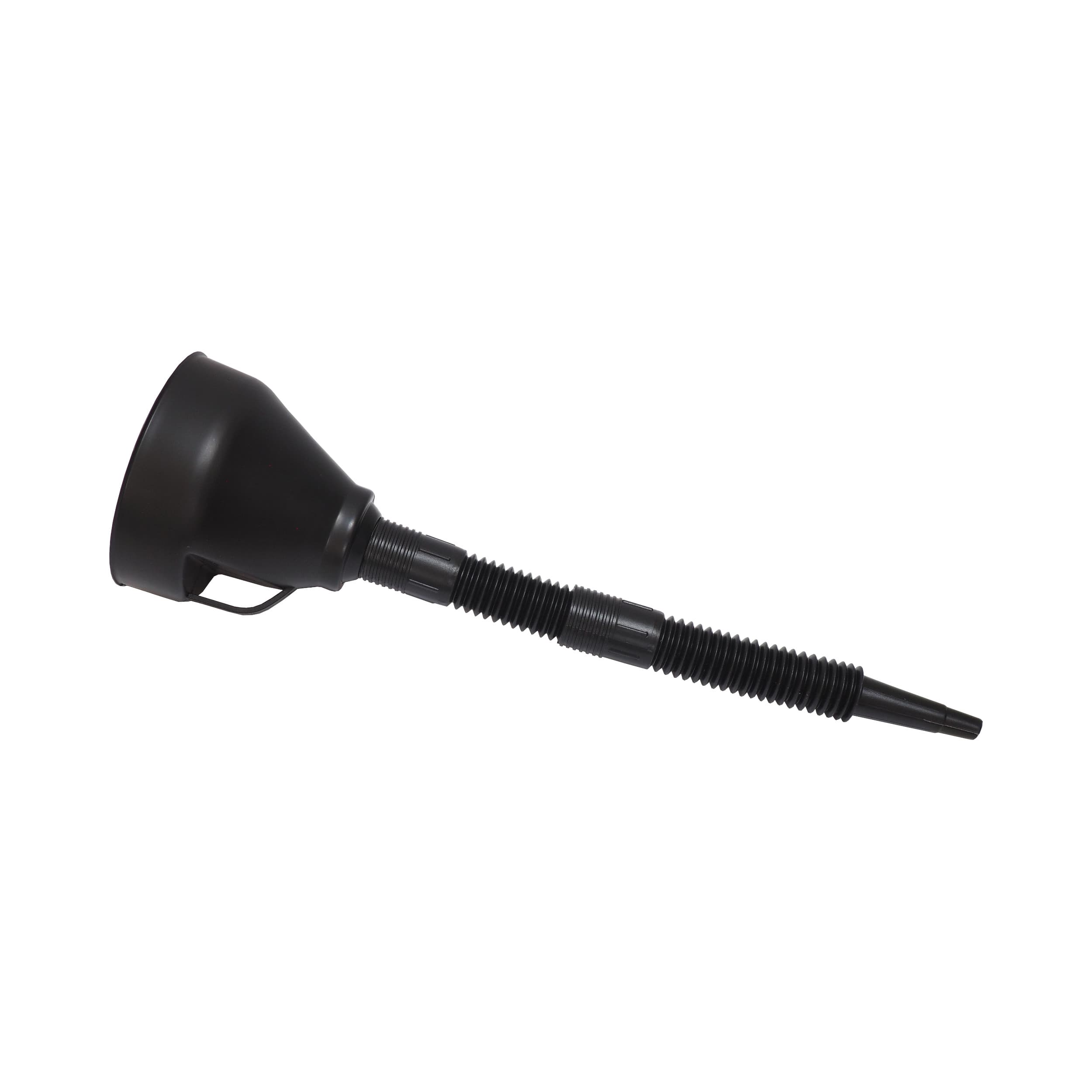 TOPTRADE plastový trychtýř na paliva se sítkem 15 × 370 mm