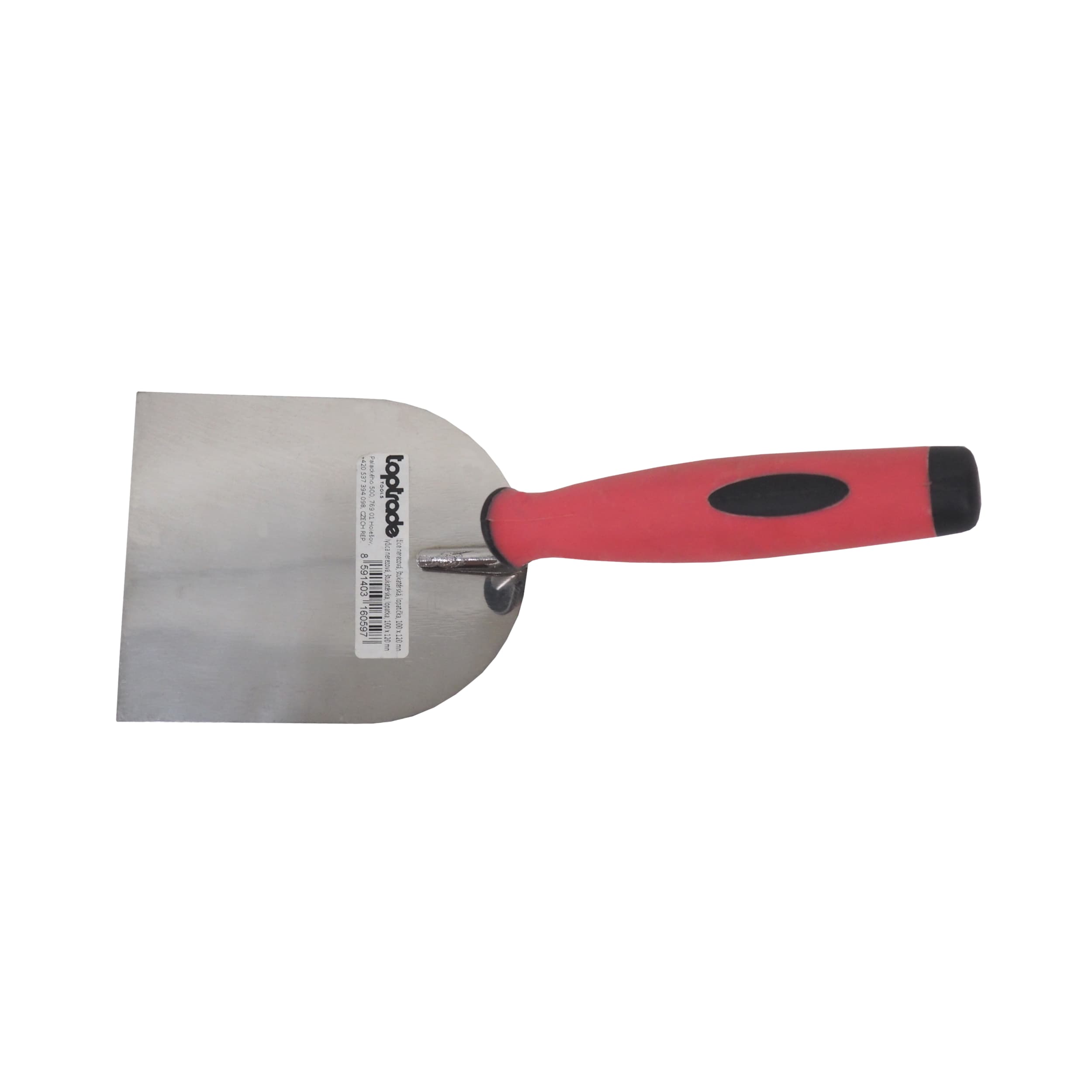 TOPTRADE nerezová štukatérská lžíce, lopatička 120 × 100 mm - náhled 2