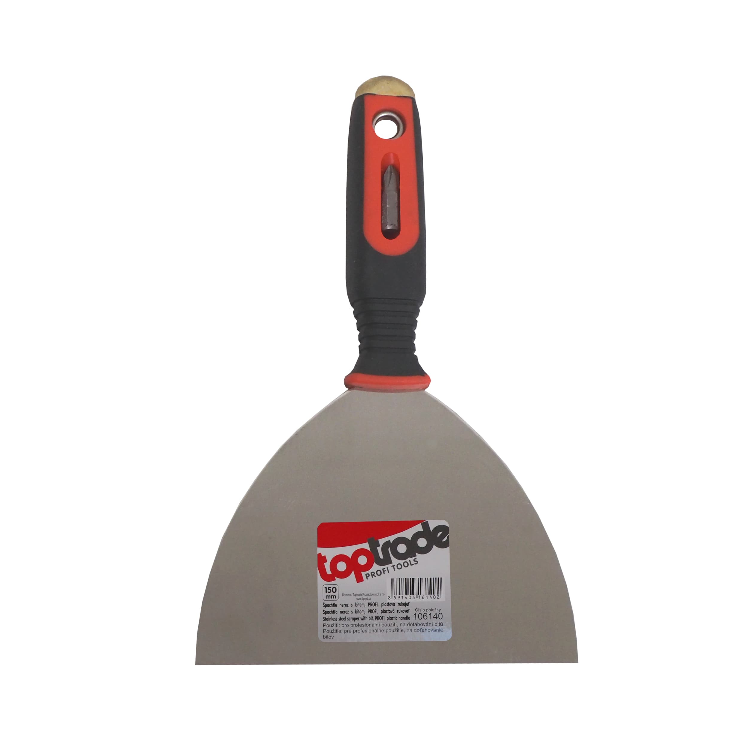 TOPTRADE špachtle na sádrokarton 150 mm, plastová rukojeť, bit PH2 - náhled 2