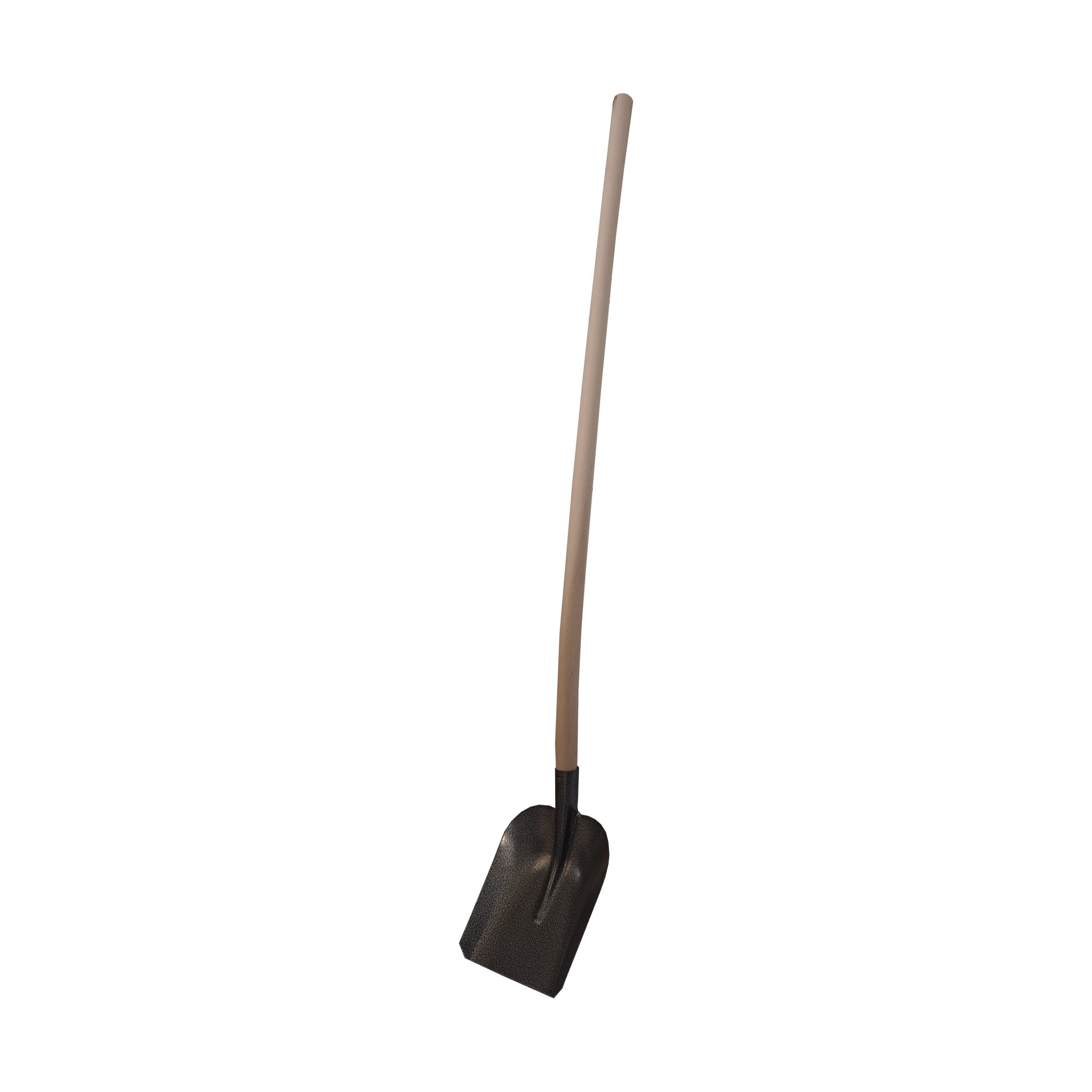 TOPTRADE ocelová lopata s prohnutou násadou 130 cm, kladívkový lak