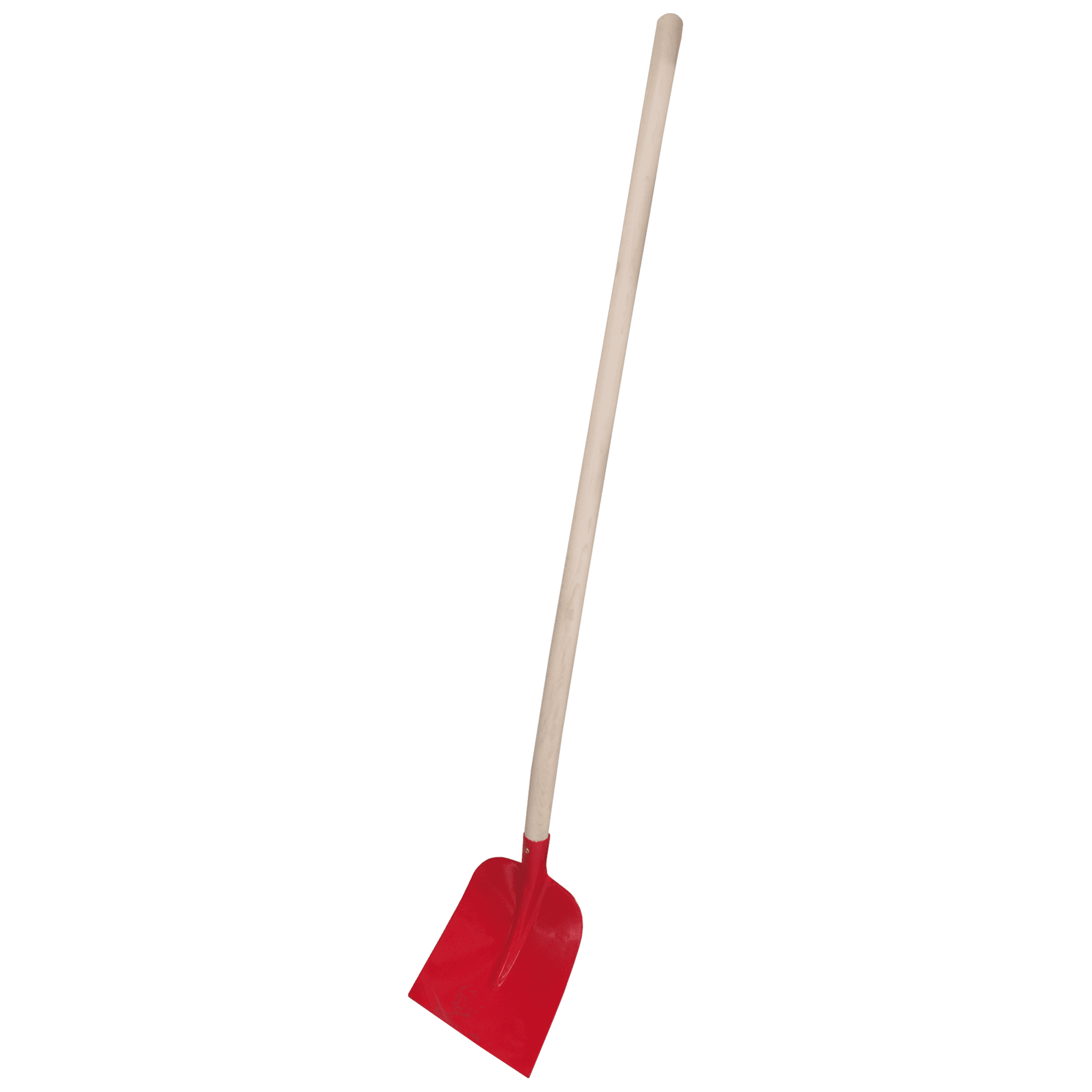 TOPTRADE ocelová stájová (holštýnská) lopata, červený lak, prohnutá násada 130 cm