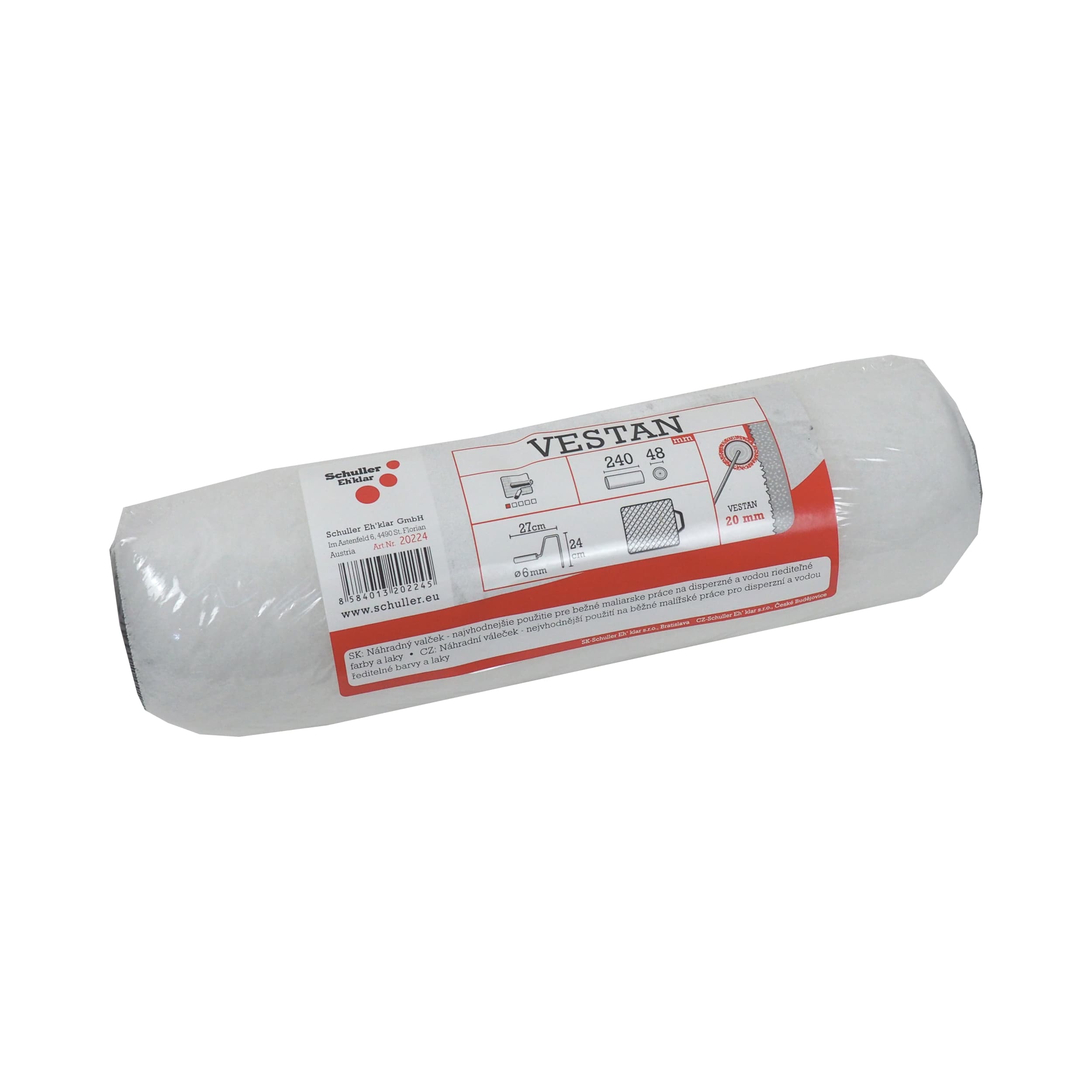 Váleček Vestan 240 mm – pletený PES, chlup 20 mm, systém 6 mm - náhled 5