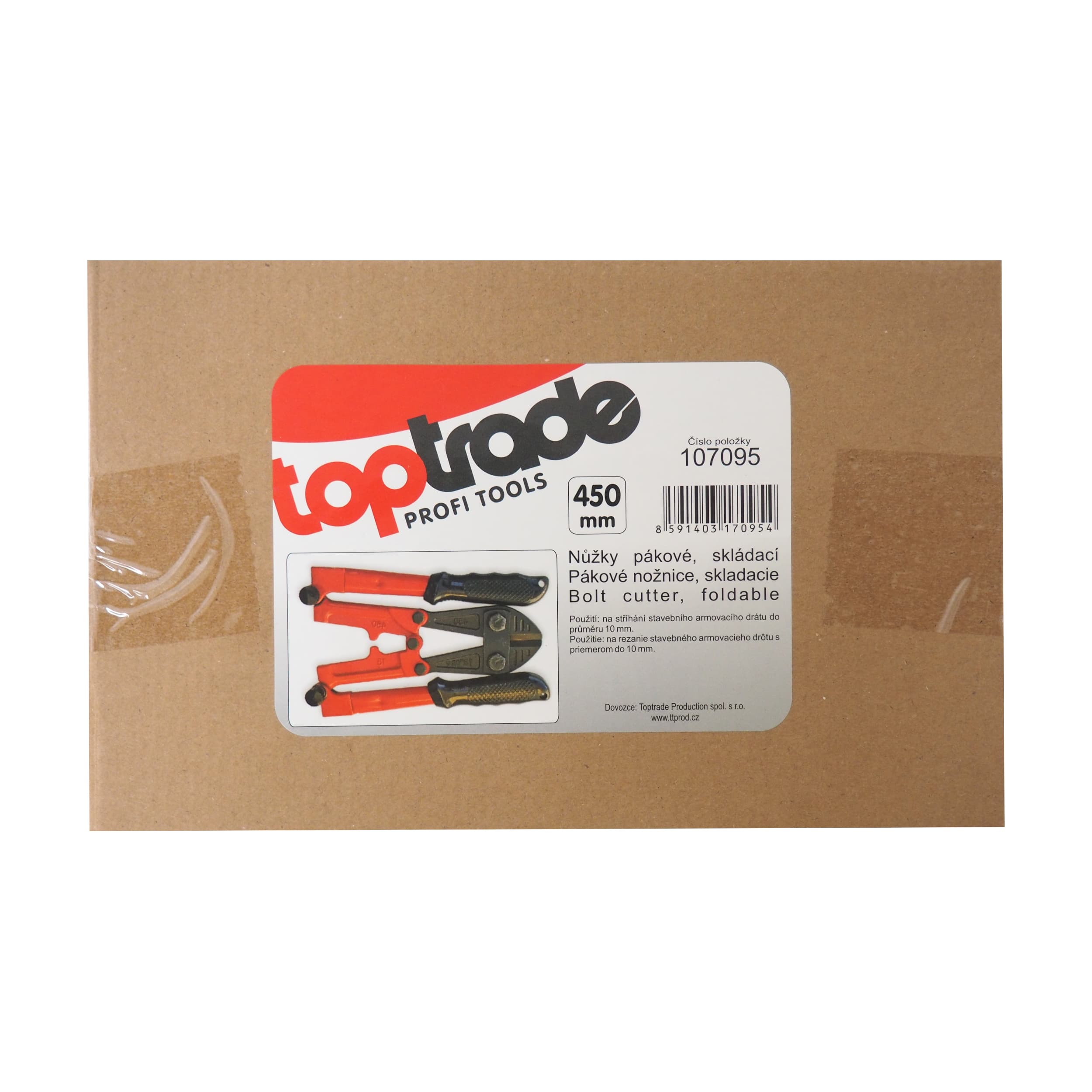 TOPTRADE pákové kleště skládací 450 mm, do Ø 10 mm - náhled 3