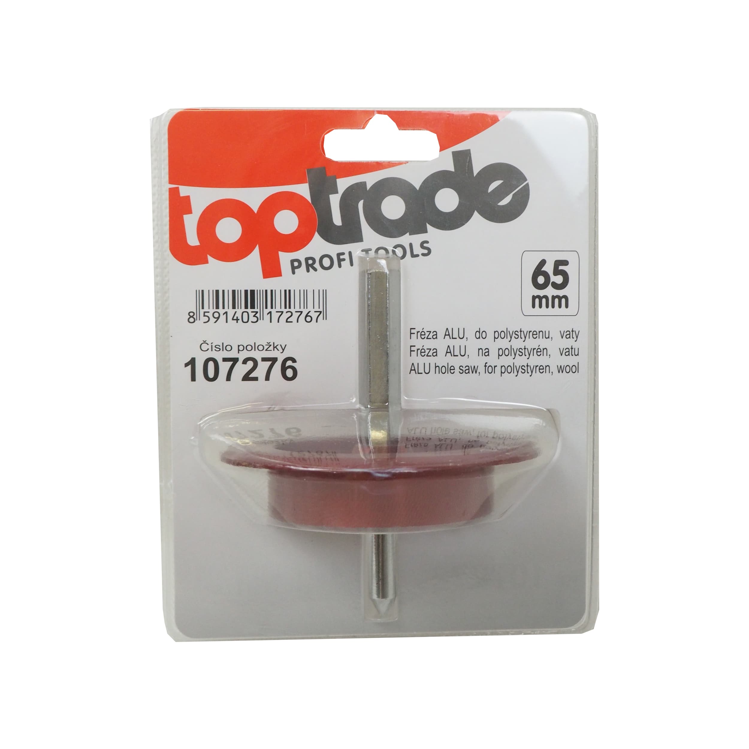TOPTRADE fréza ALU Ø65 mm na polystyren a vatu - náhled 3