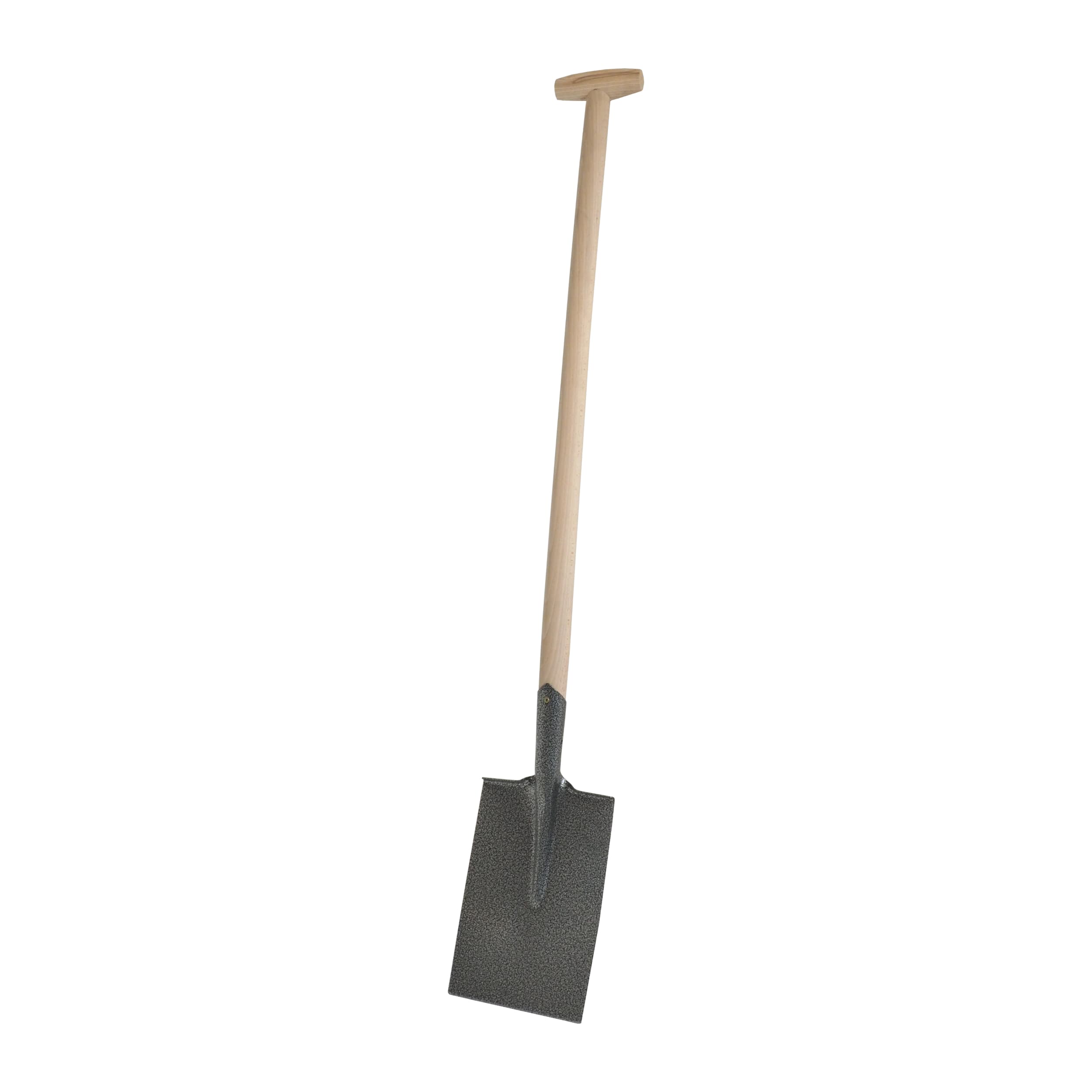 TOPTRADE rýč hranatý, T rukojeť, kladívkový lak, dřevěná násada - náhled 2