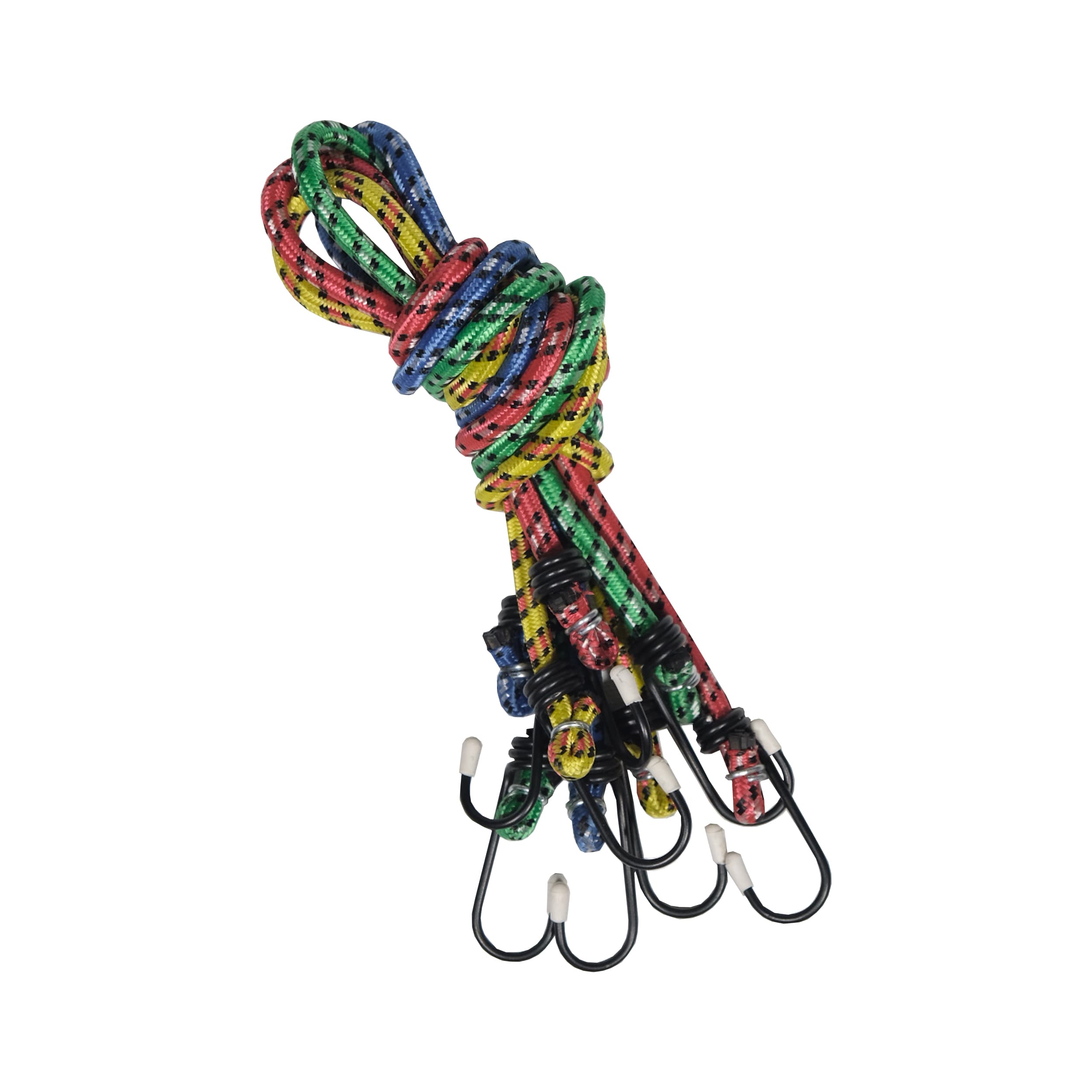 TOPTRADE gumolano s háčky Ø 10 mm × 80 cm – sada 4 ks