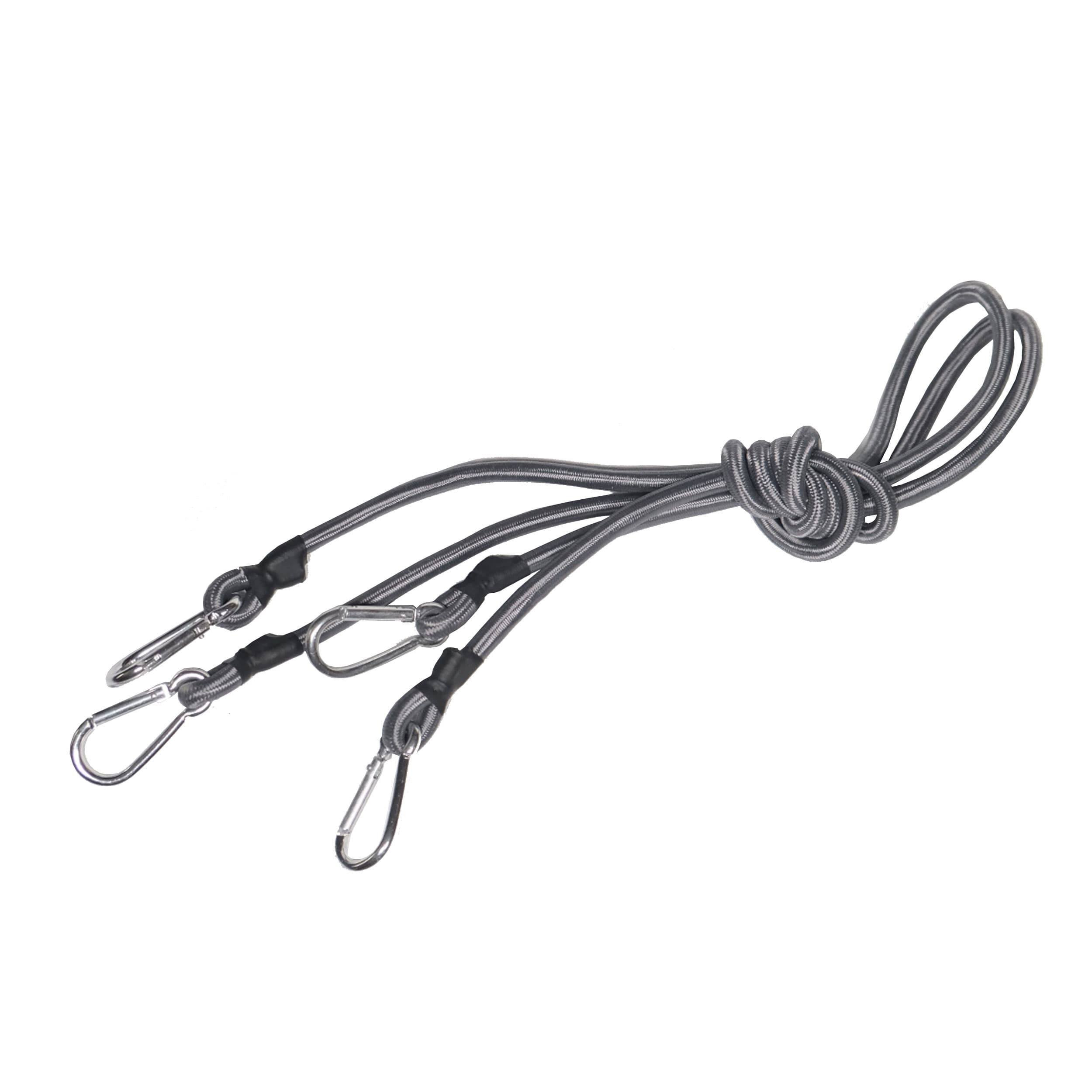 TOPTRADE gumolano s karabinami 120 cm, Ø 10 mm — 2 ks (15 kg)