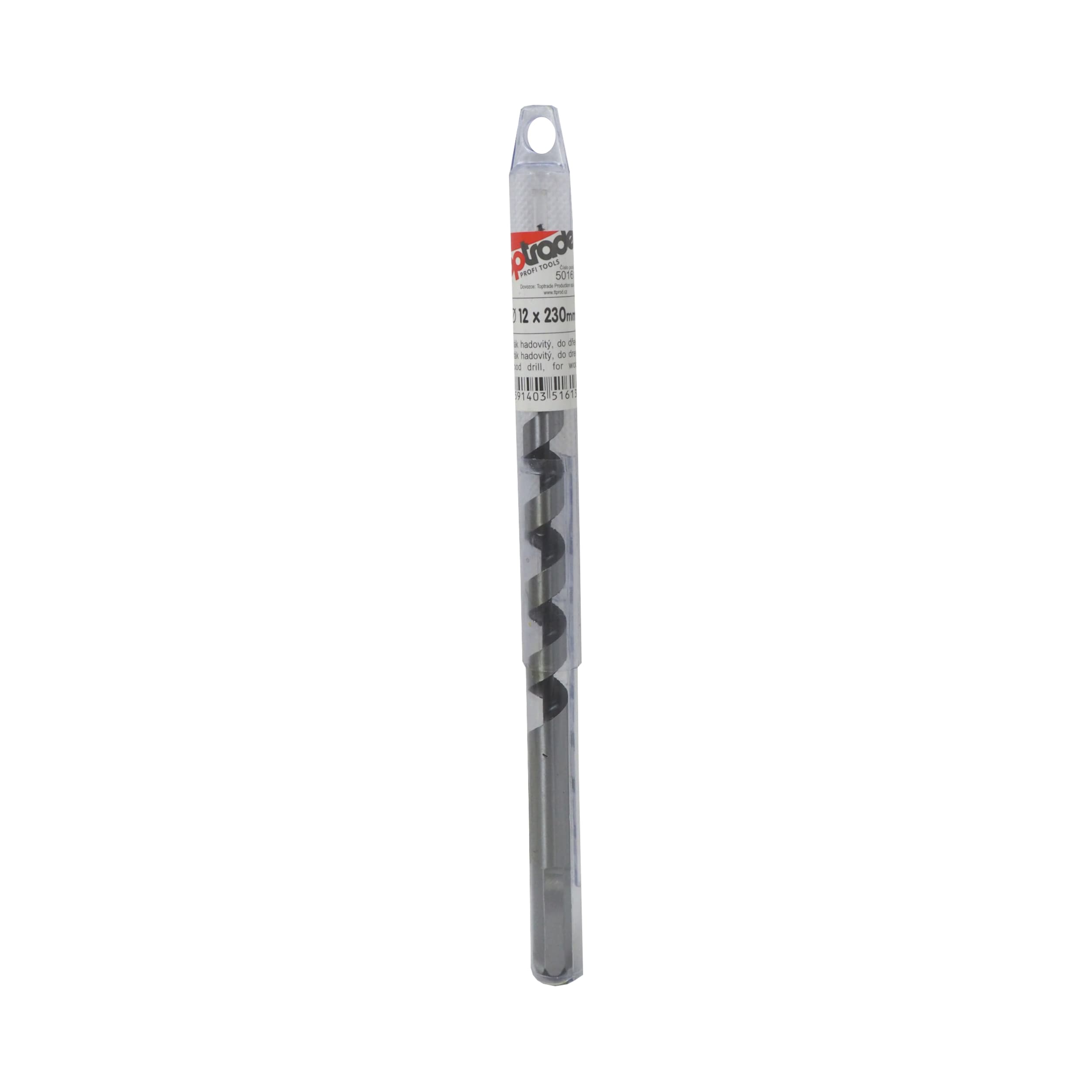 TOPTRADE vrták hadovitý do dřeva Ø 12 × 230 mm, šestihranná stopka - náhled 2