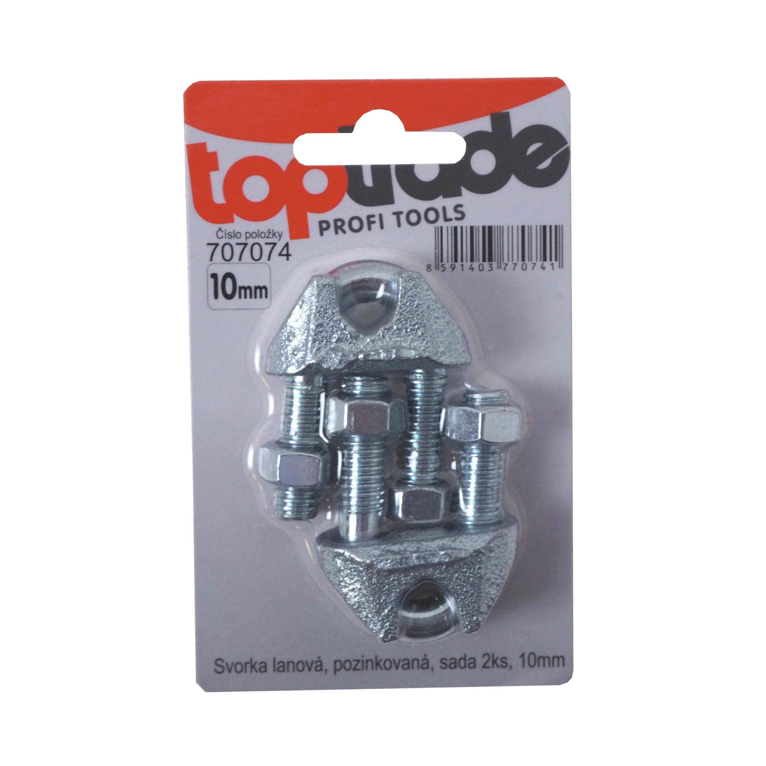 TOPTRADE svorka lanová 10 mm, pozinkovaná, 2 ks - náhled 3