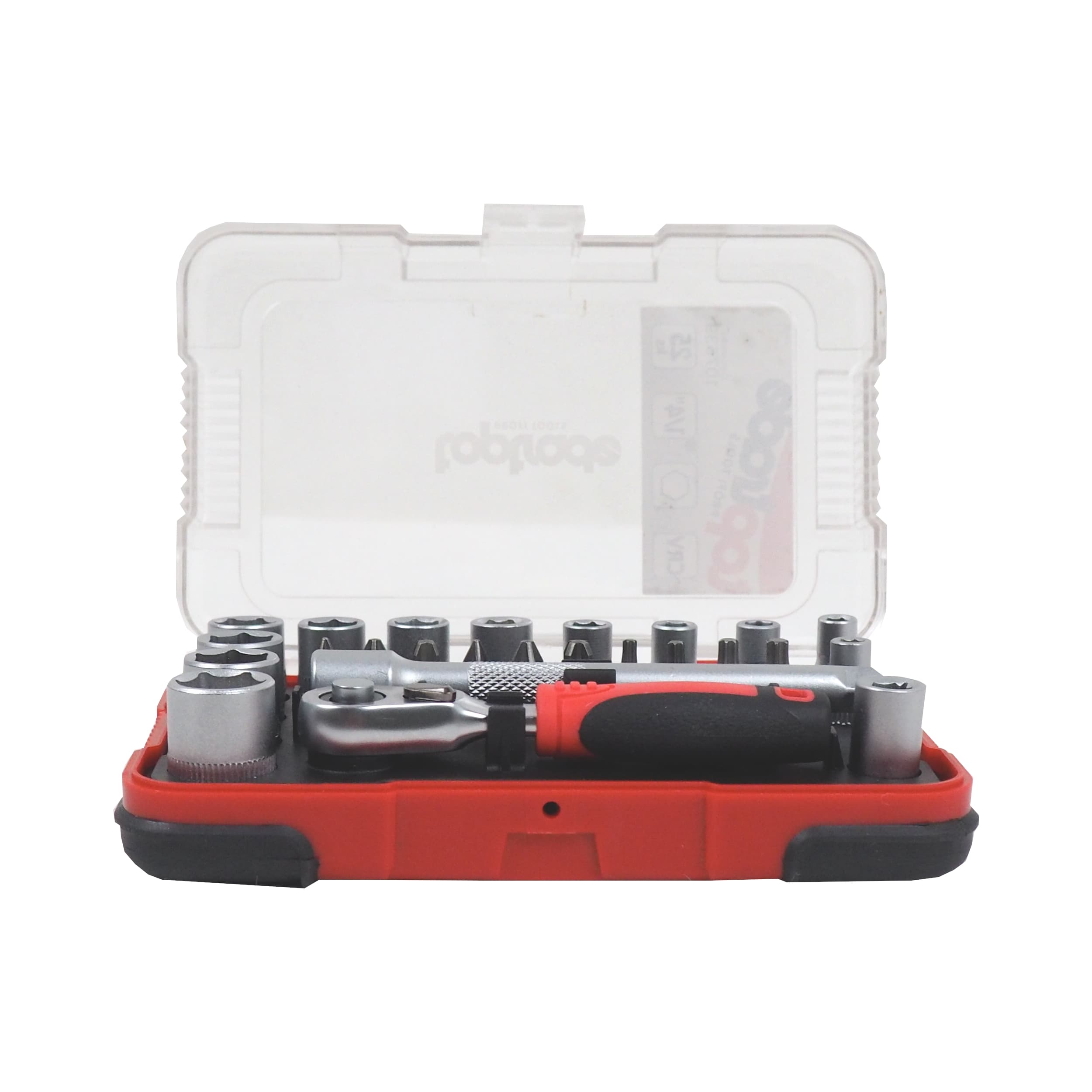 TOPTRADE Gola sada 1/4″ s ráčnou, bity S2 a hlavicemi 4–13 mm, 25 ks - náhled 4
