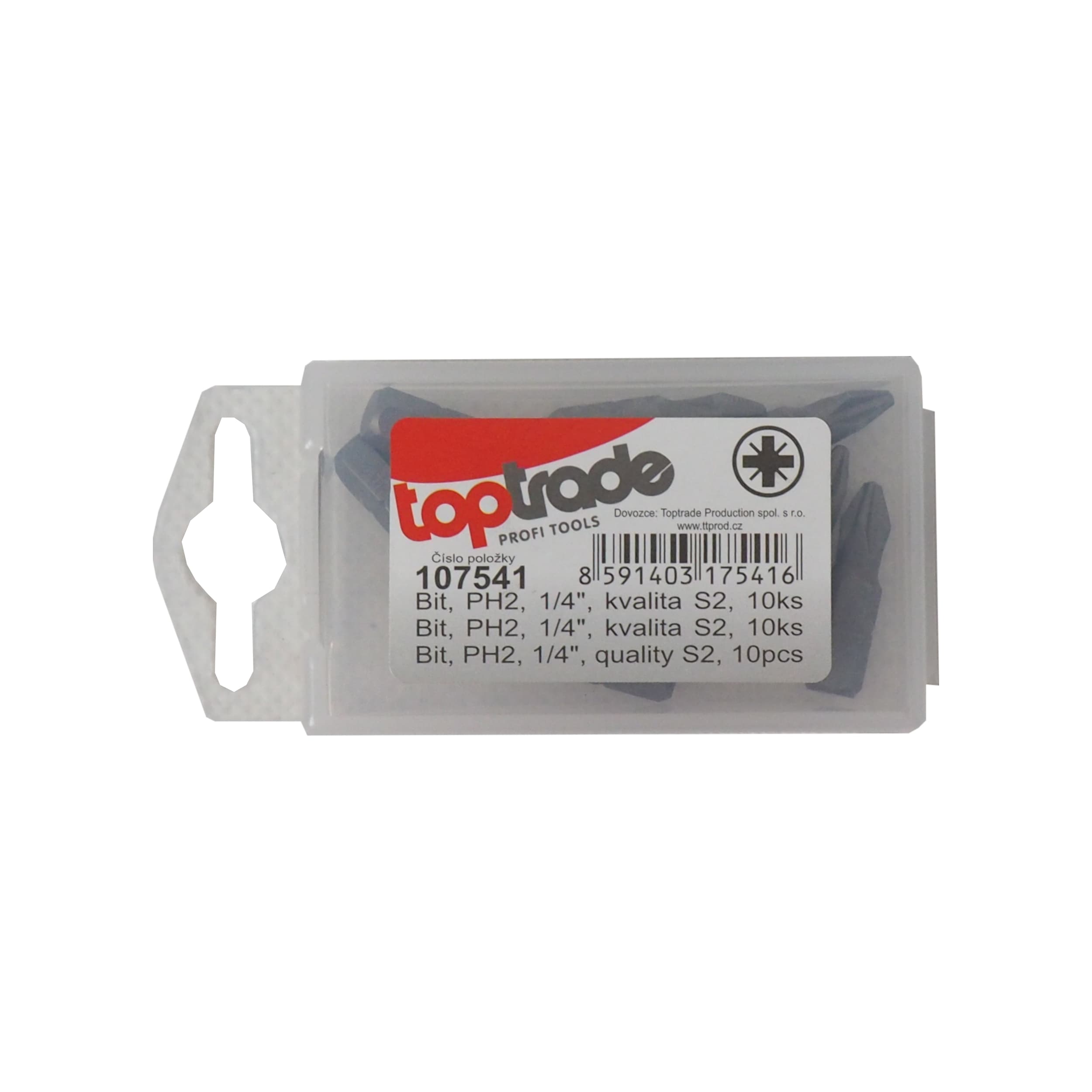 TOPTRADE bit PH2, 25 mm – sada 10 ks - náhled 3