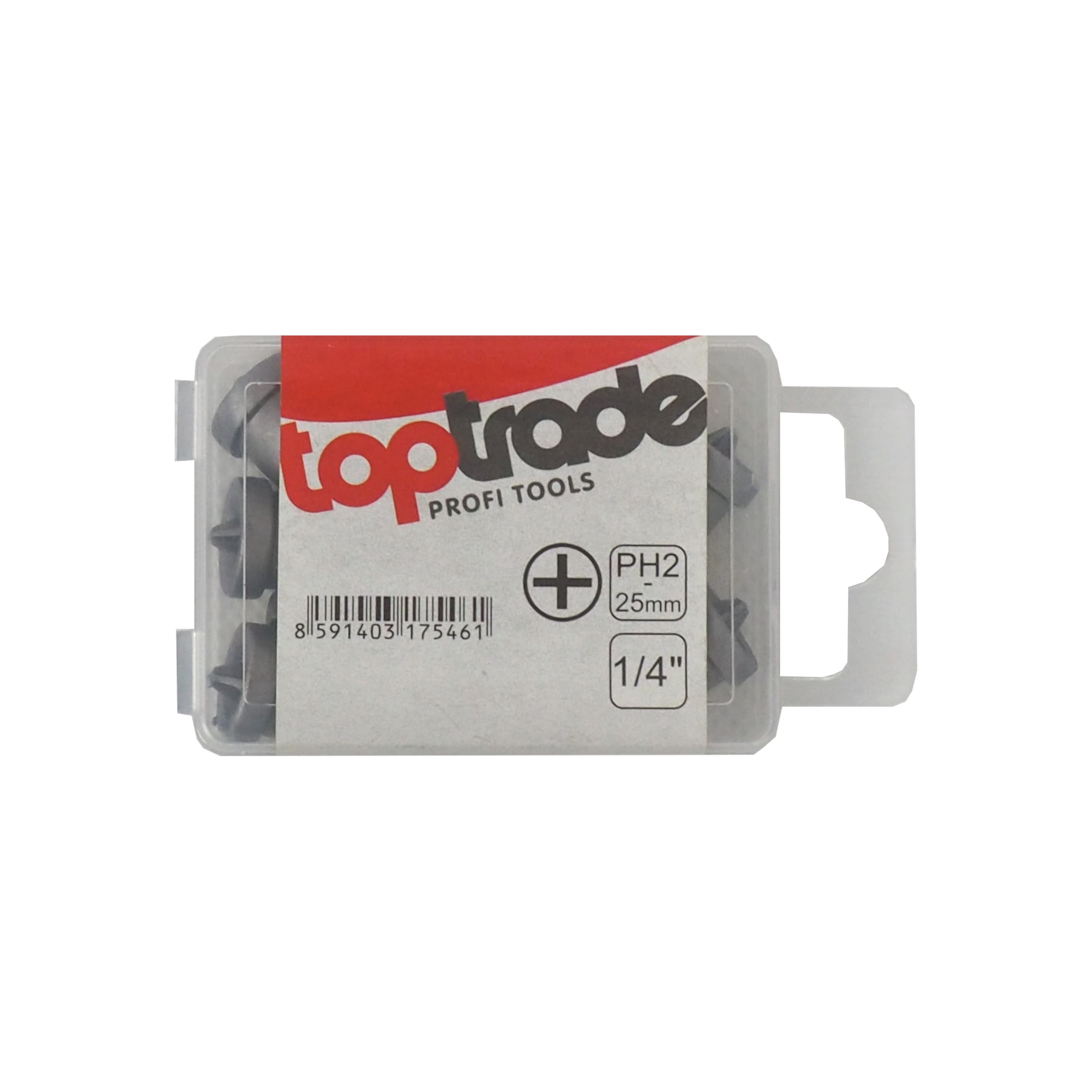 TOPTRADE bit PH 2 na sádrokarton s dorazem, 25 mm, sada 10 ks - náhled 3