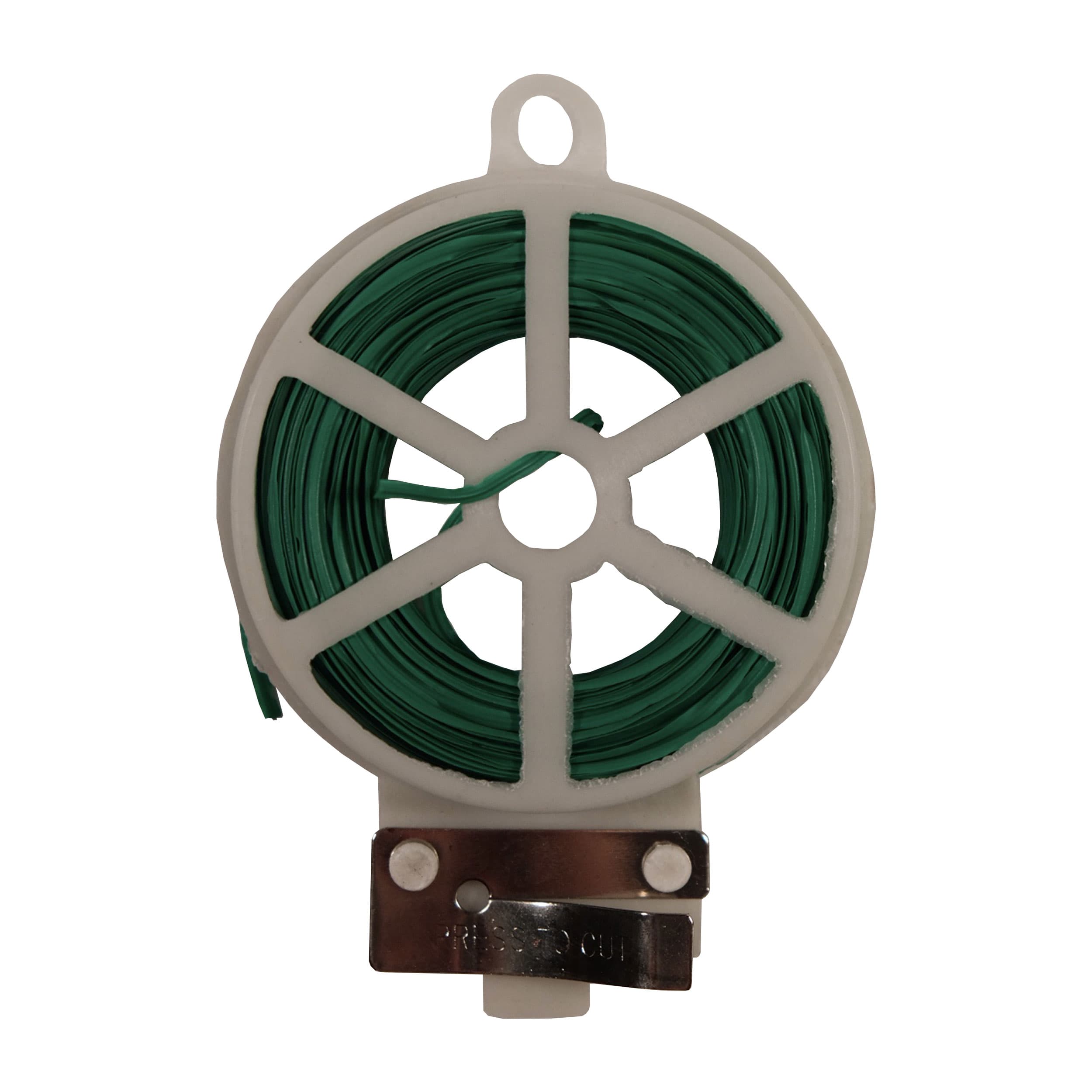 TOPTRADE poplastovaný vázací drát 0,4 mm × 30 m, zelený + planžetové nůžky