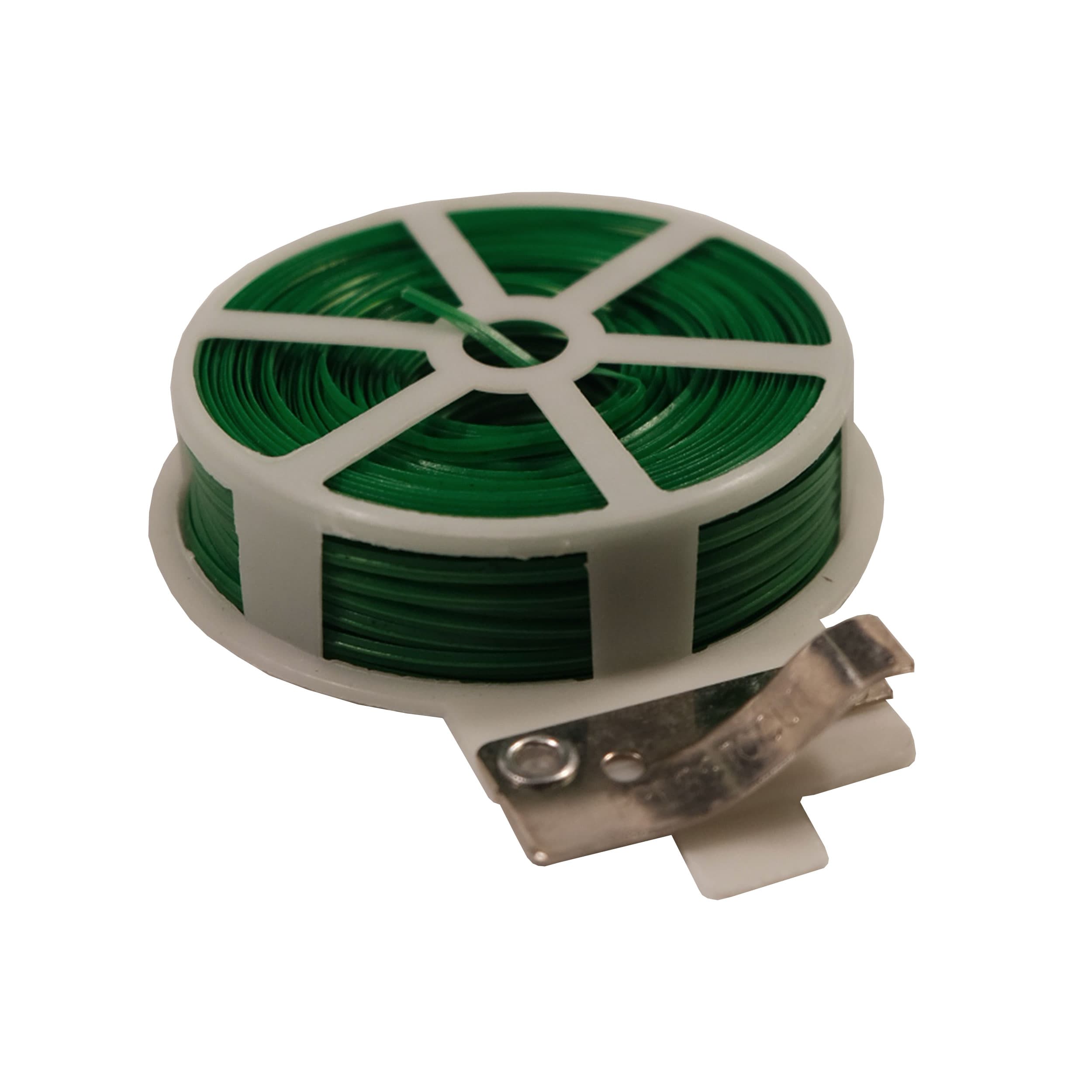 TOPTRADE vázací drát poplastovaný 0,4 mm × 50 m, zelený + nůžky - náhled 2