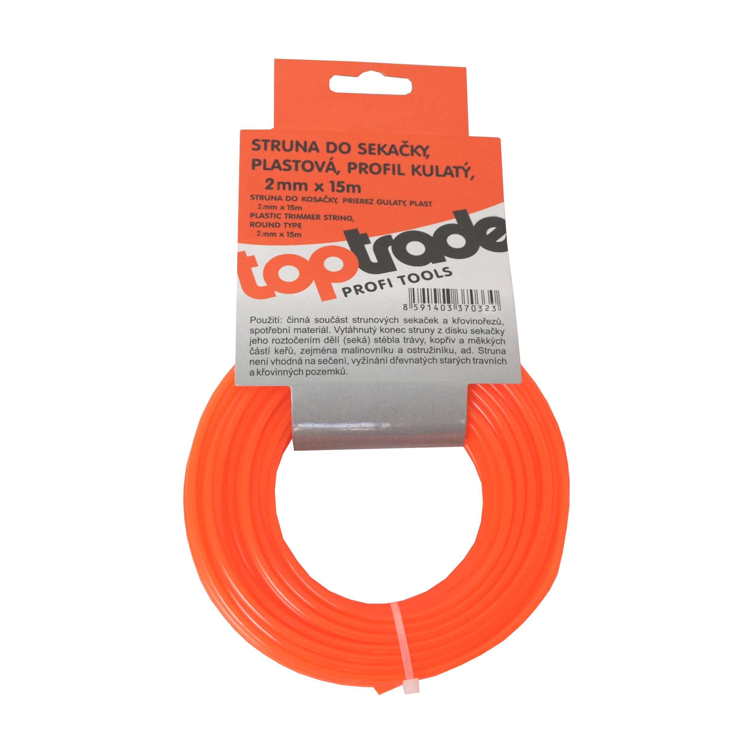 TOPTRADE vyžínací struna 1,6 mm, kulatá – 15 m - náhled 2