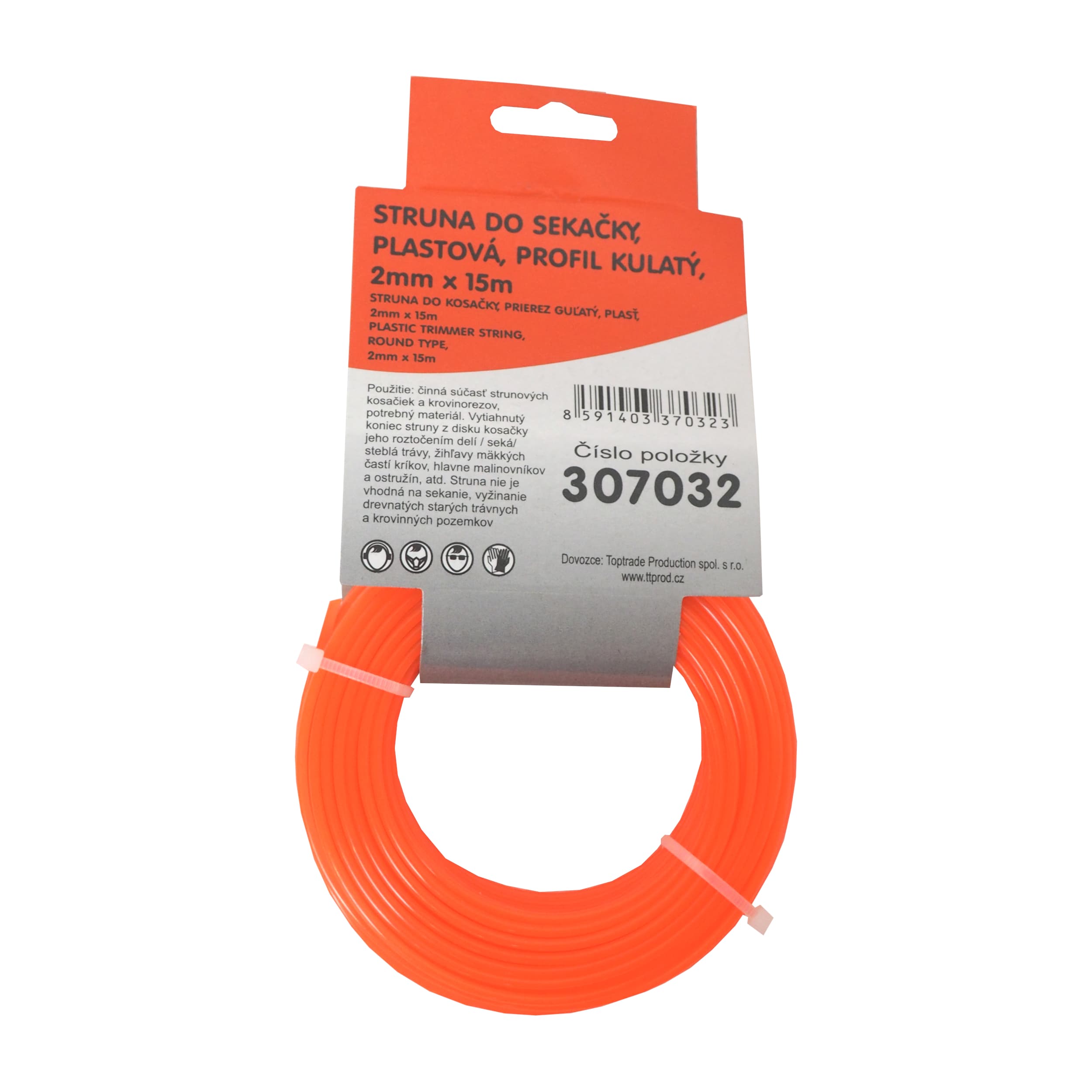 TOPTRADE vyžínací struna 1,6 mm, kulatá – 15 m - náhled 3