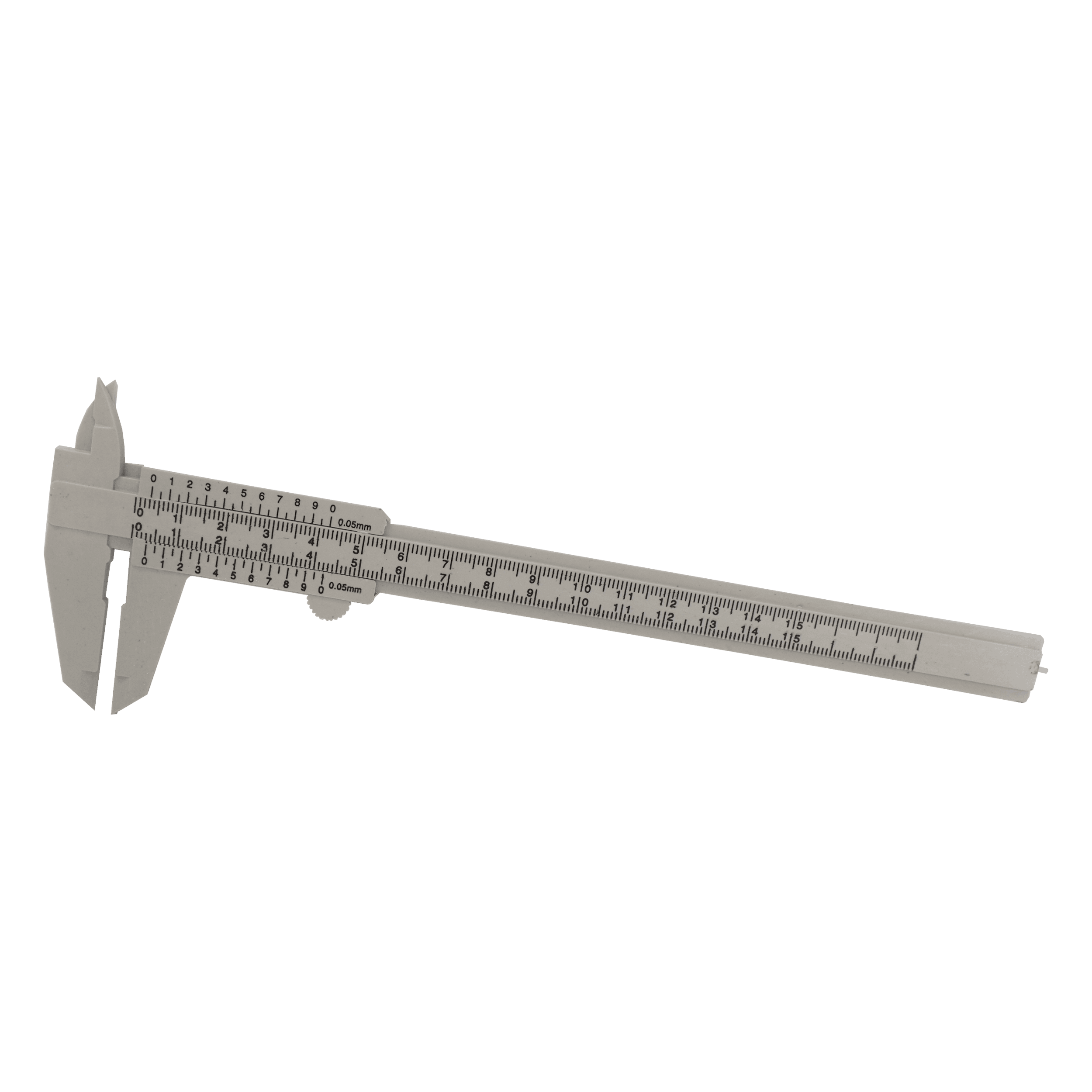 TOPTRADE posuvné měřidlo plastové 150 mm, přesnost 0,5 mm