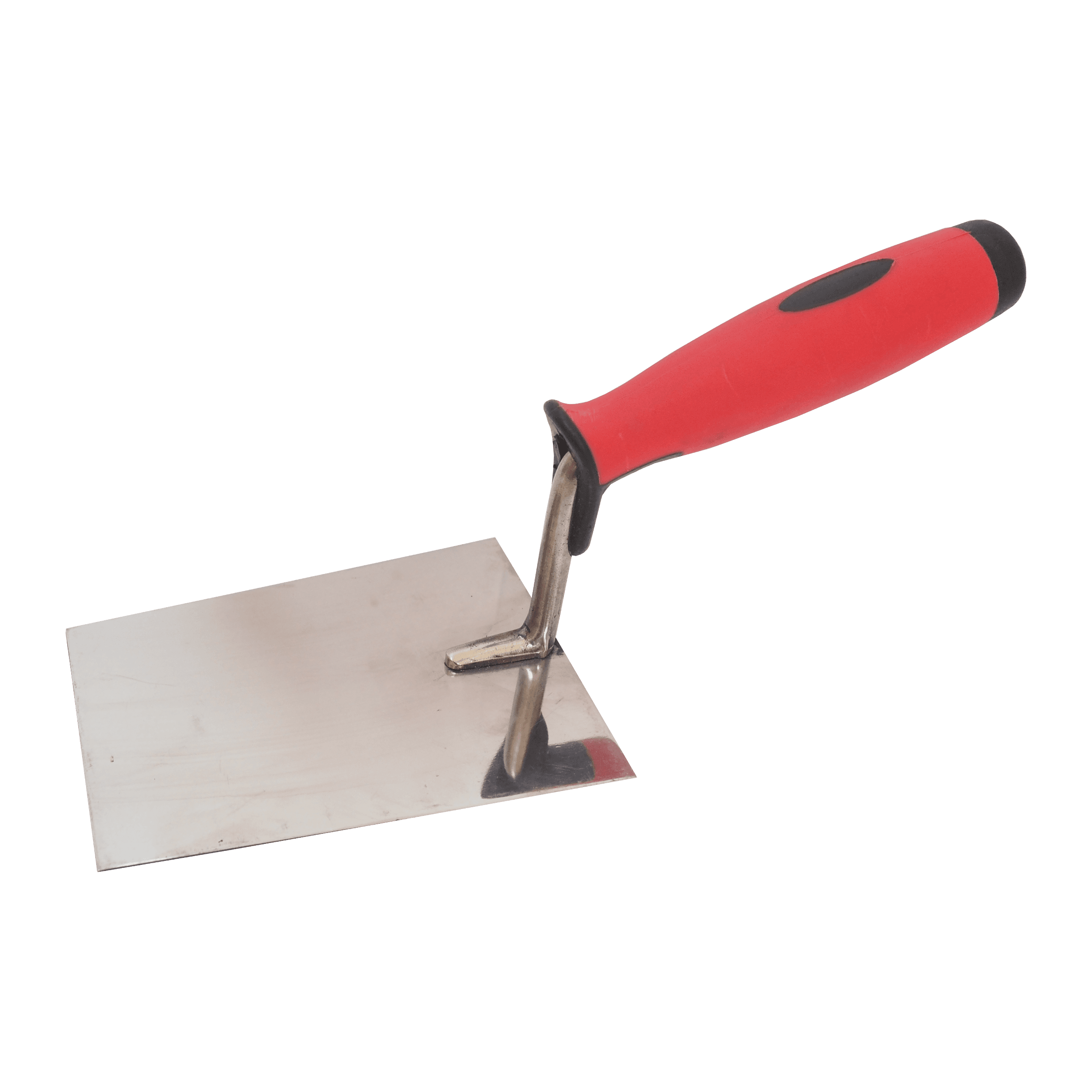 TOPTRADE zednická lžíce 180 × 130 mm, nerez, pogumovaná rukojeť