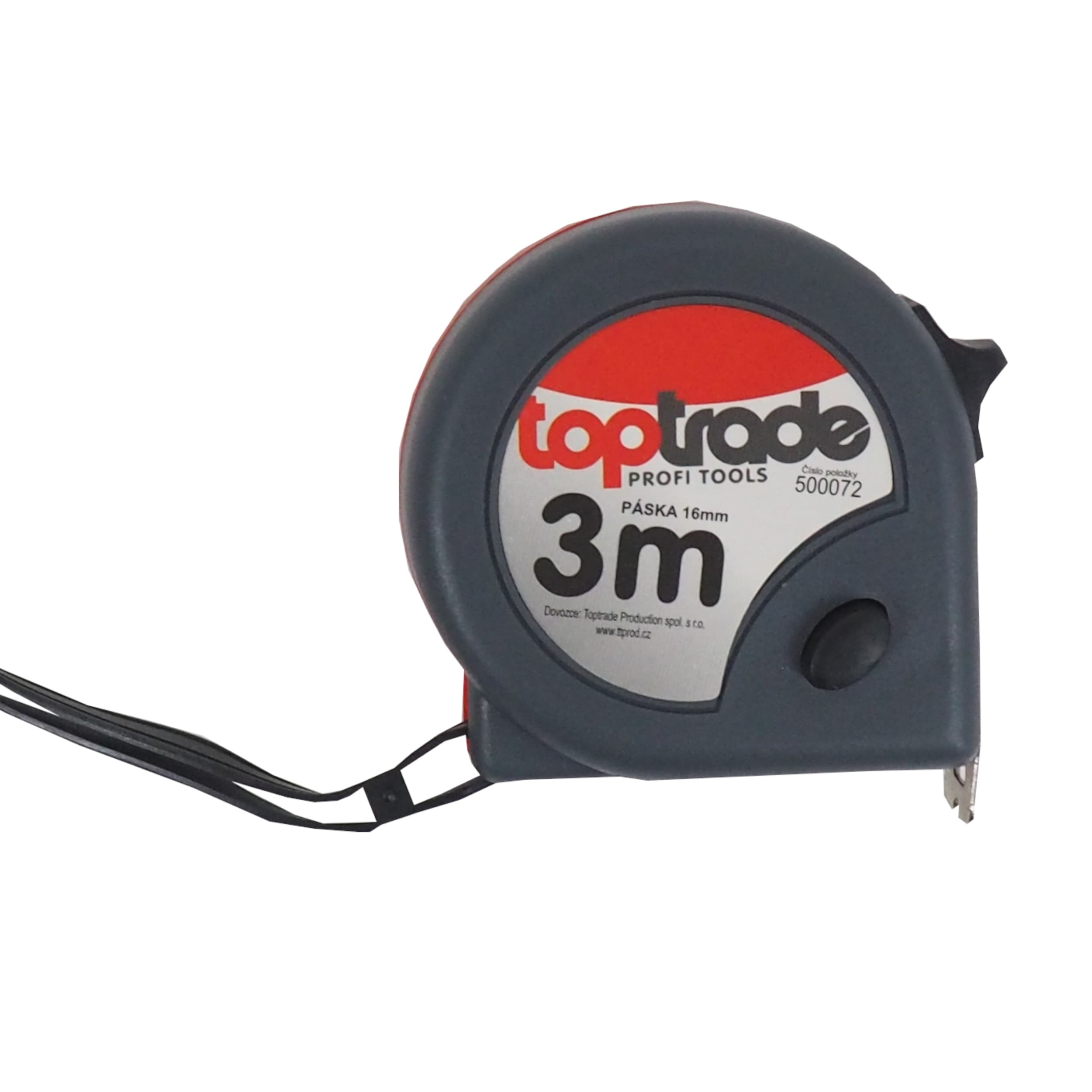 TOPTRADE svinovací metr 3 m, 16 mm, dvoubrzdový - náhled 3
