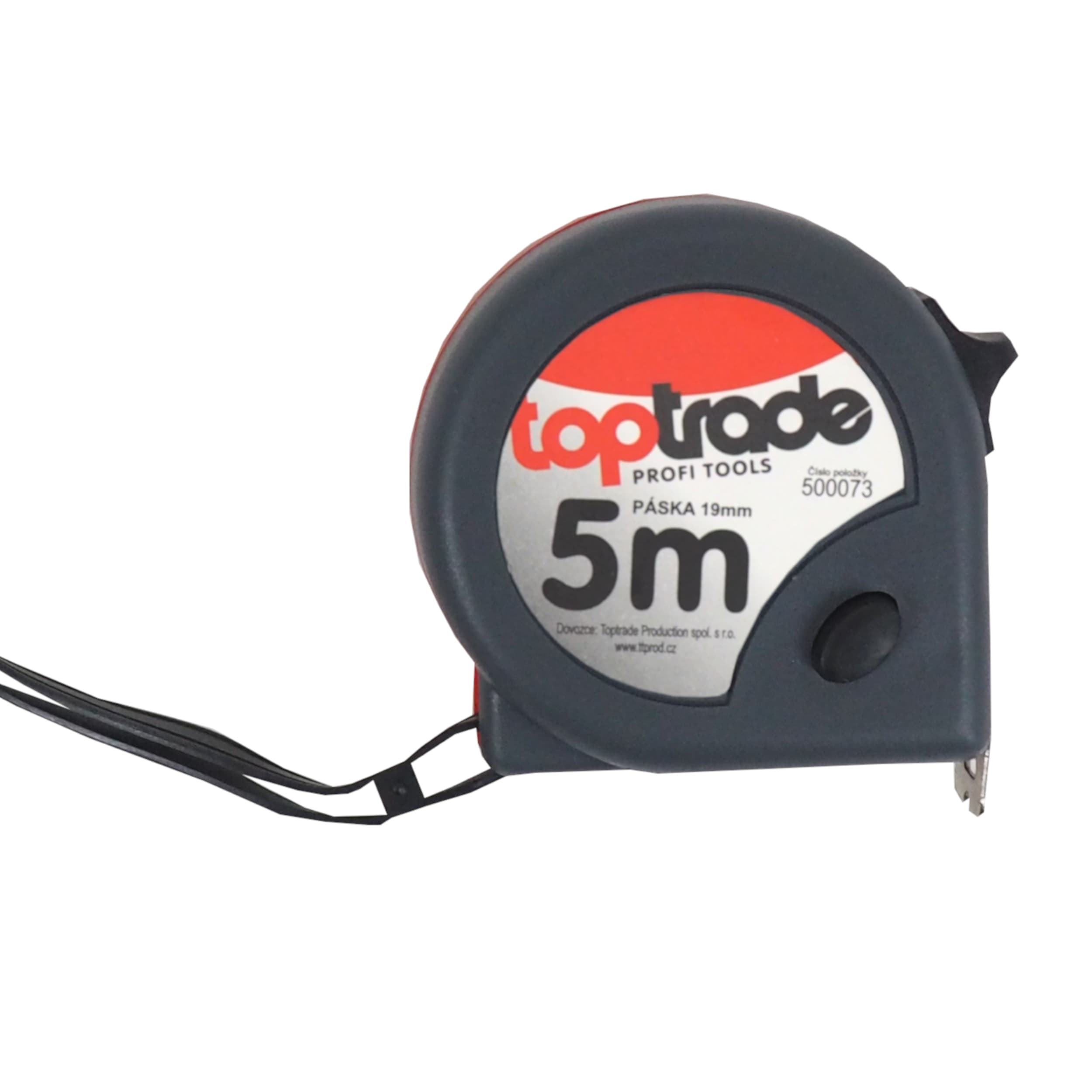 TOPTRADE metr svinovací 5 m × 19 mm, dvoubrzdový - náhled 2