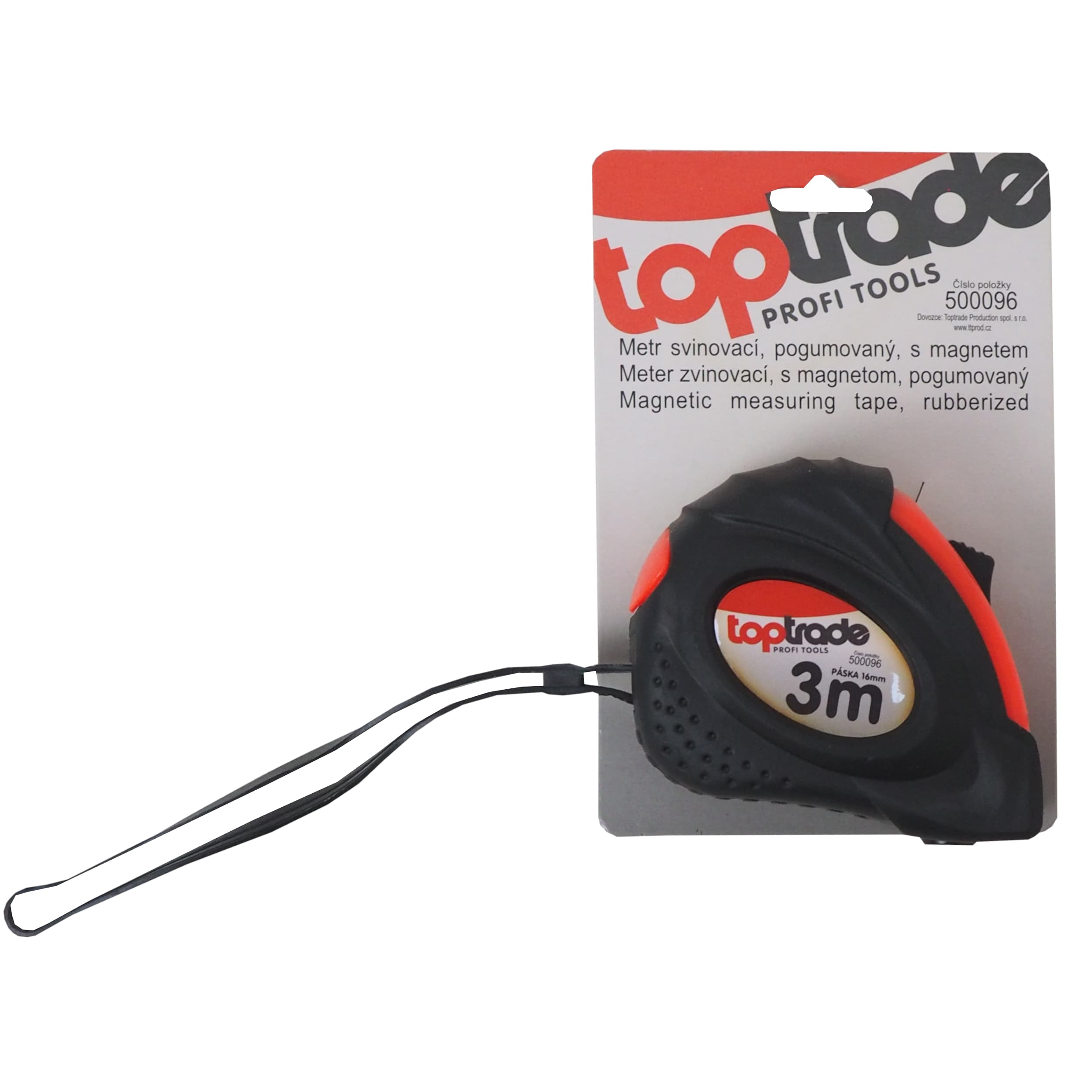 TOPTRADE svinovací metr s magnetem 3 m × 16 mm - náhled 4