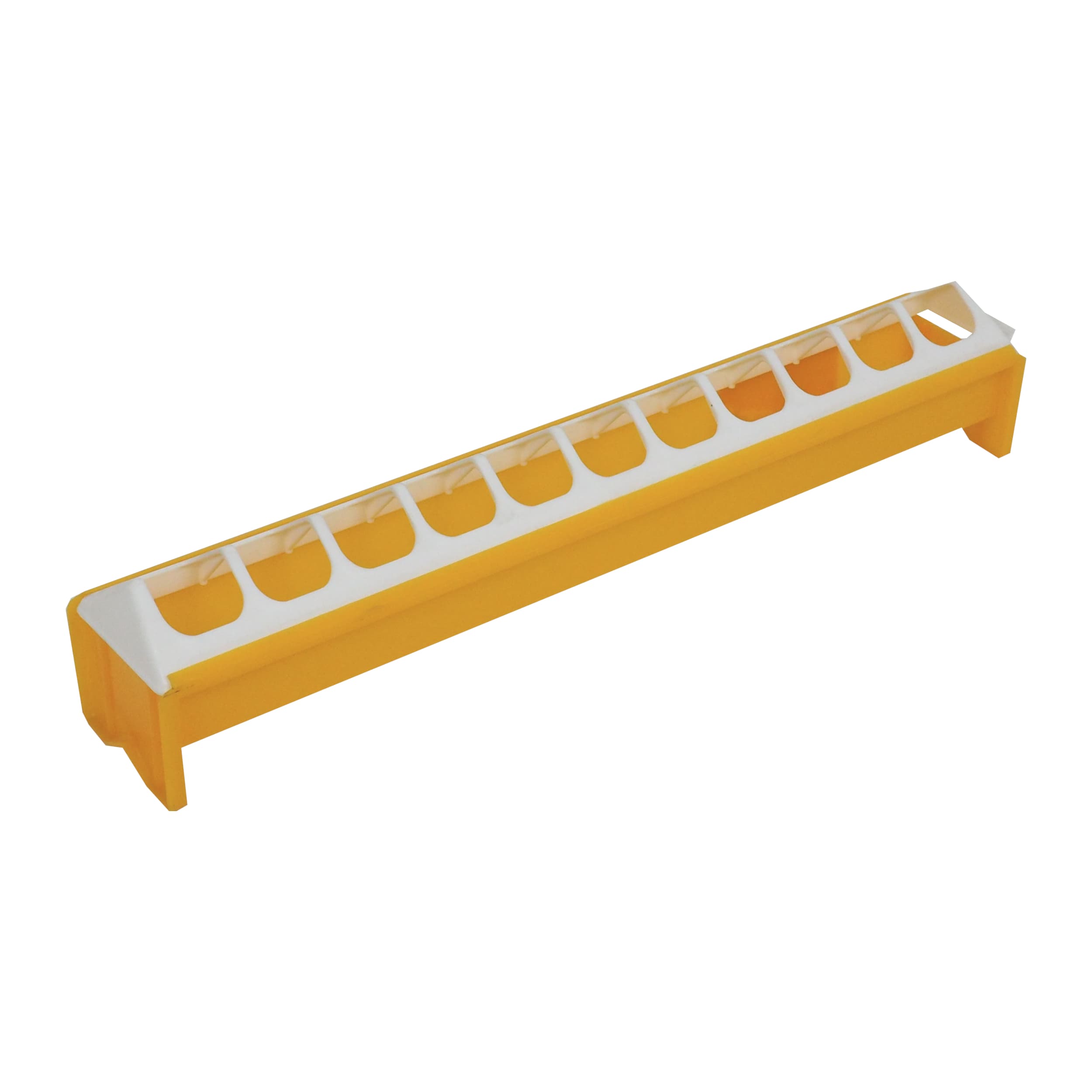 TOPTRADE plastové žlabové krmítko, zasouvací 300 mm (pro kuřata, kachňata, housata) - náhled 4