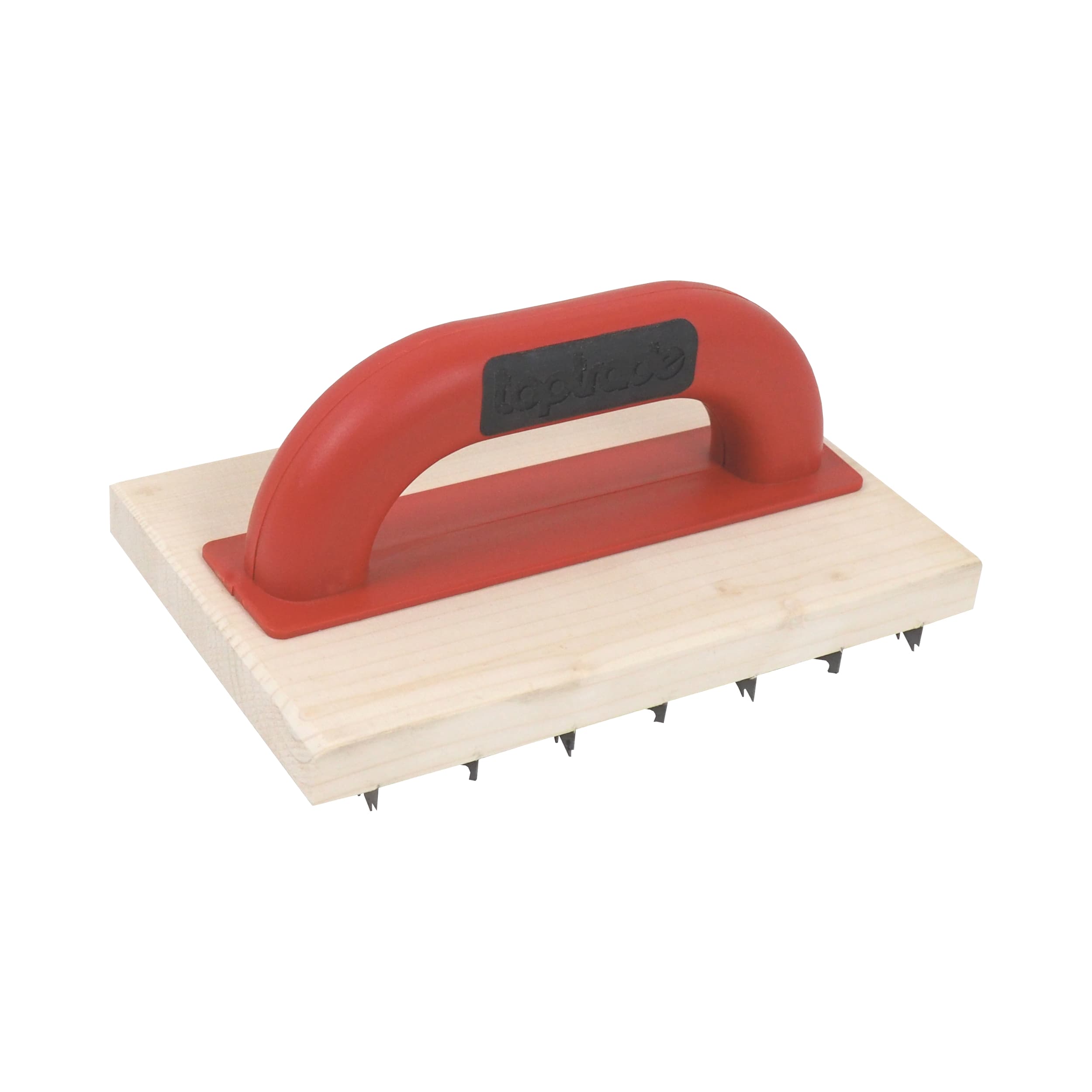 TOPTRADE škrabák dřevěný, hrubý zub PROFESSIONAL, 220 × 140 mm - náhled 1