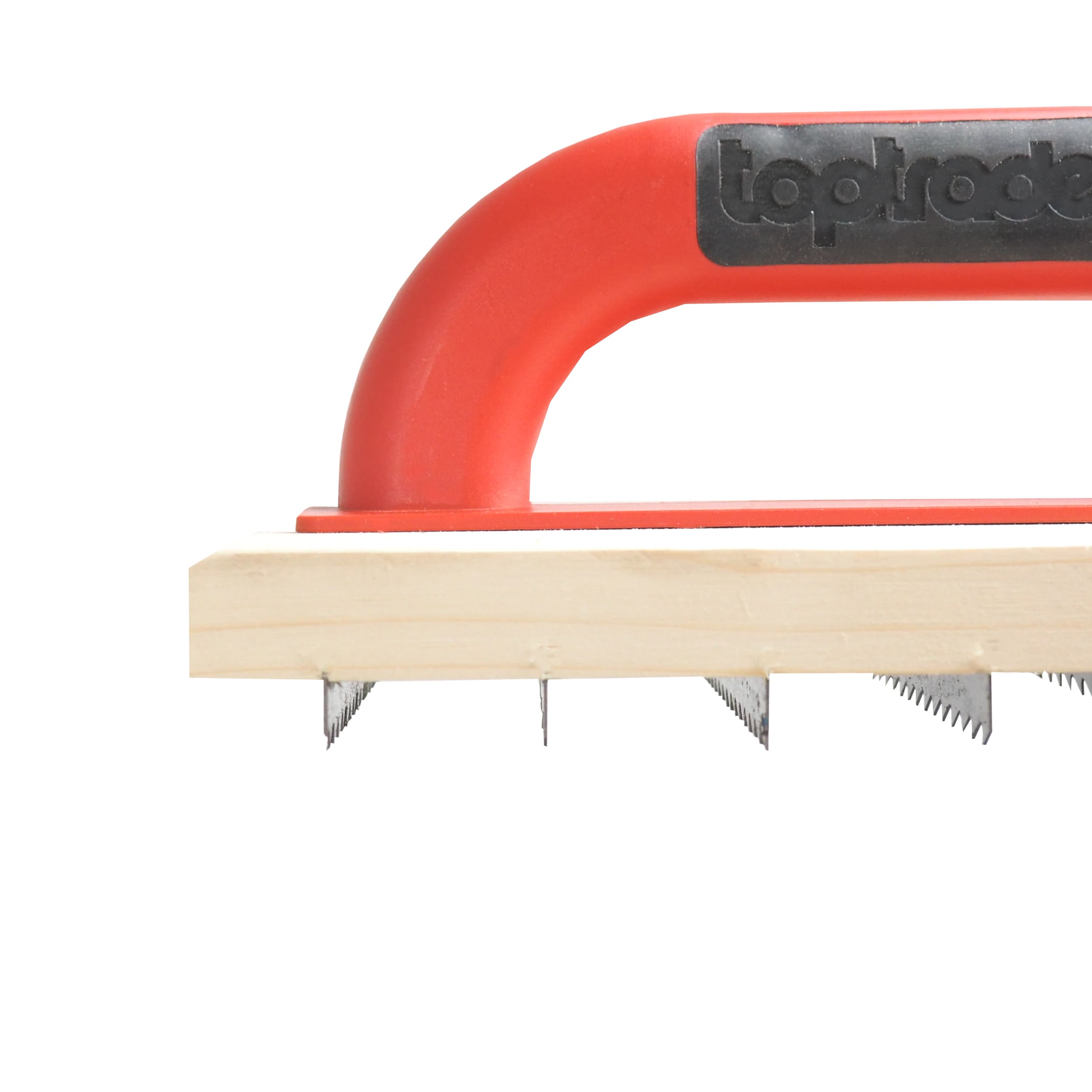 TOPTRADE škrabák dřevěný, hrubý zub PROFESSIONAL, 220 × 140 mm - náhled 5