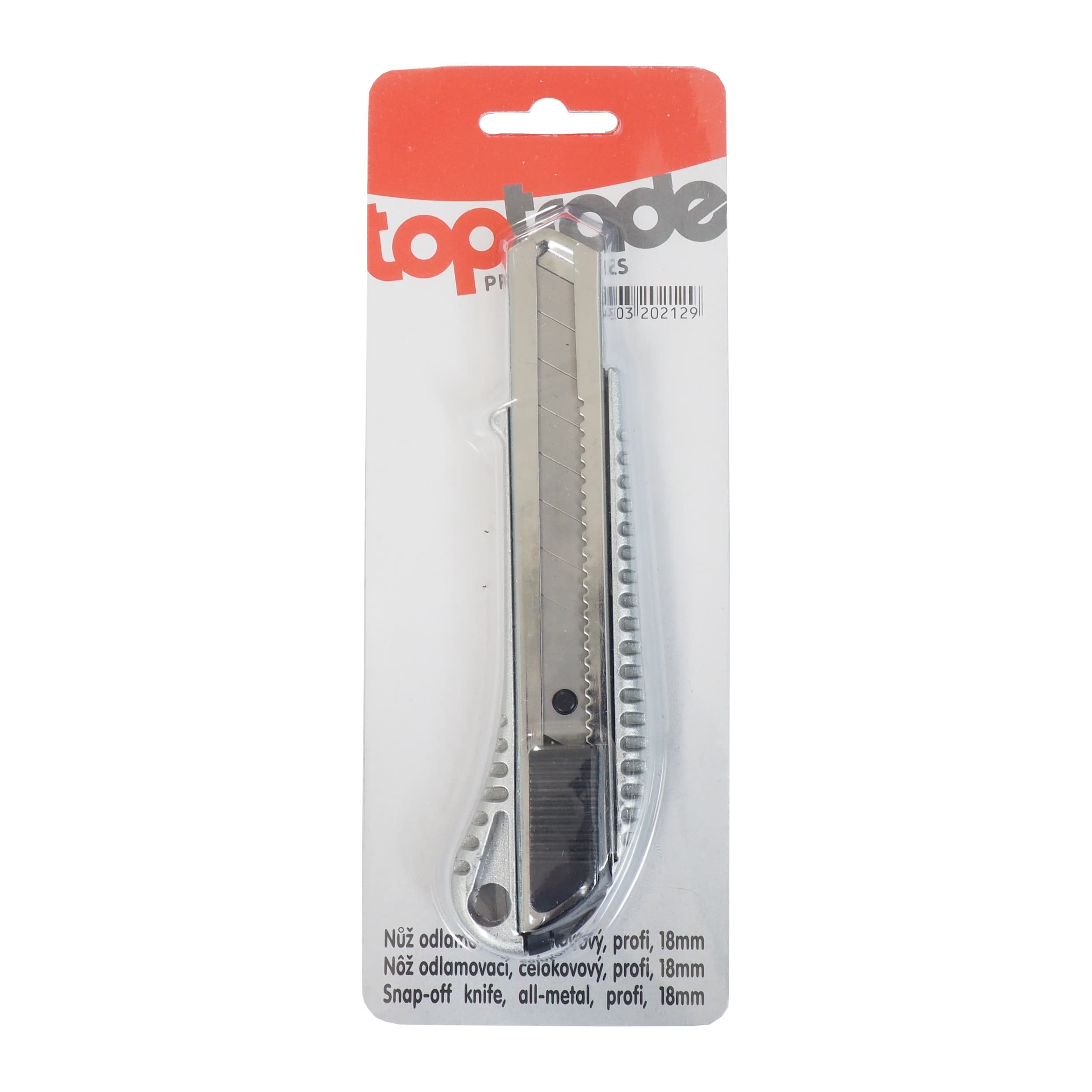 TOPTRADE odlamovací nůž 18 mm, celokovový – profi - náhled 2